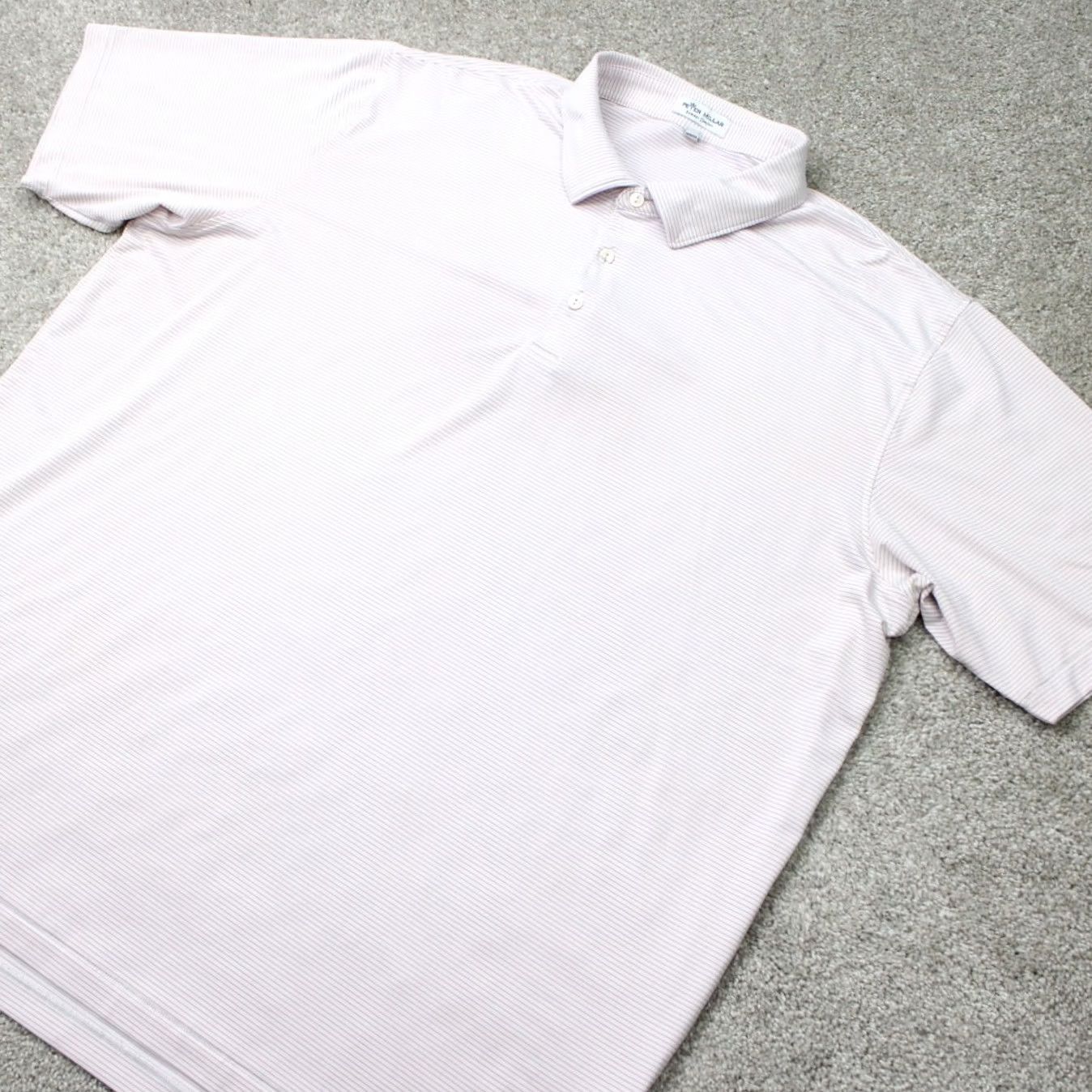 Peter Millar Peter Millar Polo Shirt Mens 2XL Pink/White Summer Comfort Halford Performance Shirt Polo Shirt Men 2XL Pink White Summer Comfort Mens Size US XXL / EU 58 / 5 - 3 Thumbnail