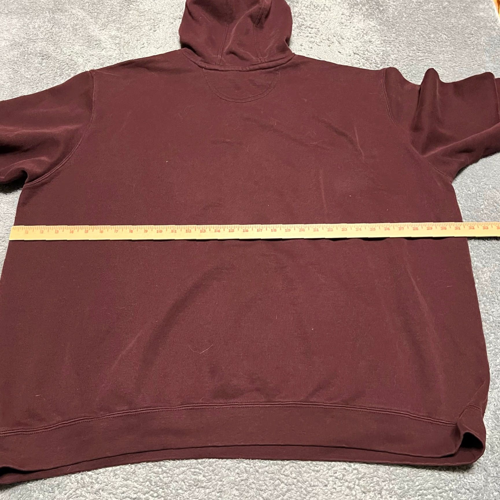 Carhartt Carhartt Hoodie Mens 4XL Relaxed Force Maroon Workwear Sweatshirt Size US XXL / EU 58 / 5 - 5 Thumbnail