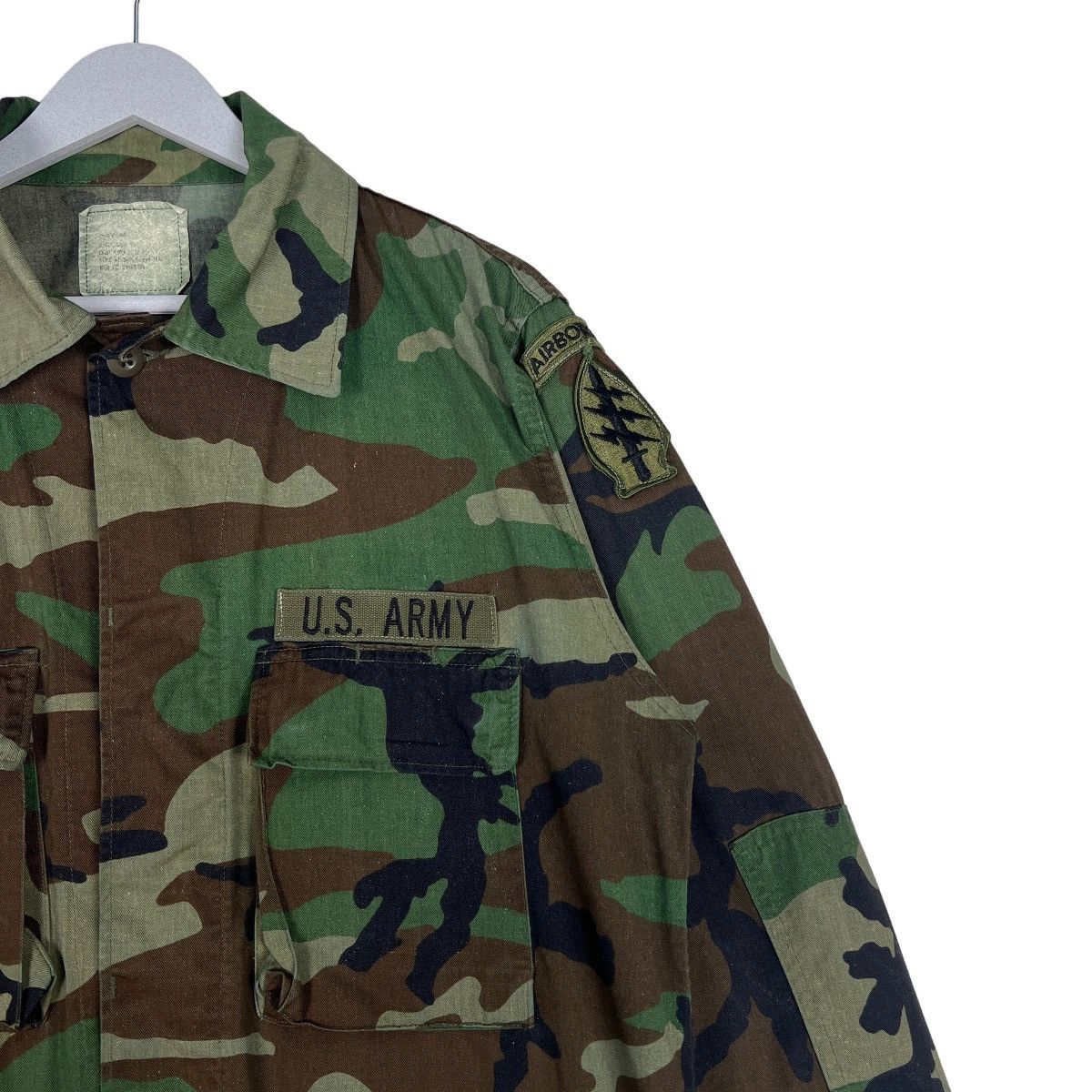 Vintage 🔥 VINTAGE US ARMY COMBAT WOODLAND CAMOUFLAGE JACKET Size US M / EU 48-50 / 2 - 6 Thumbnail
