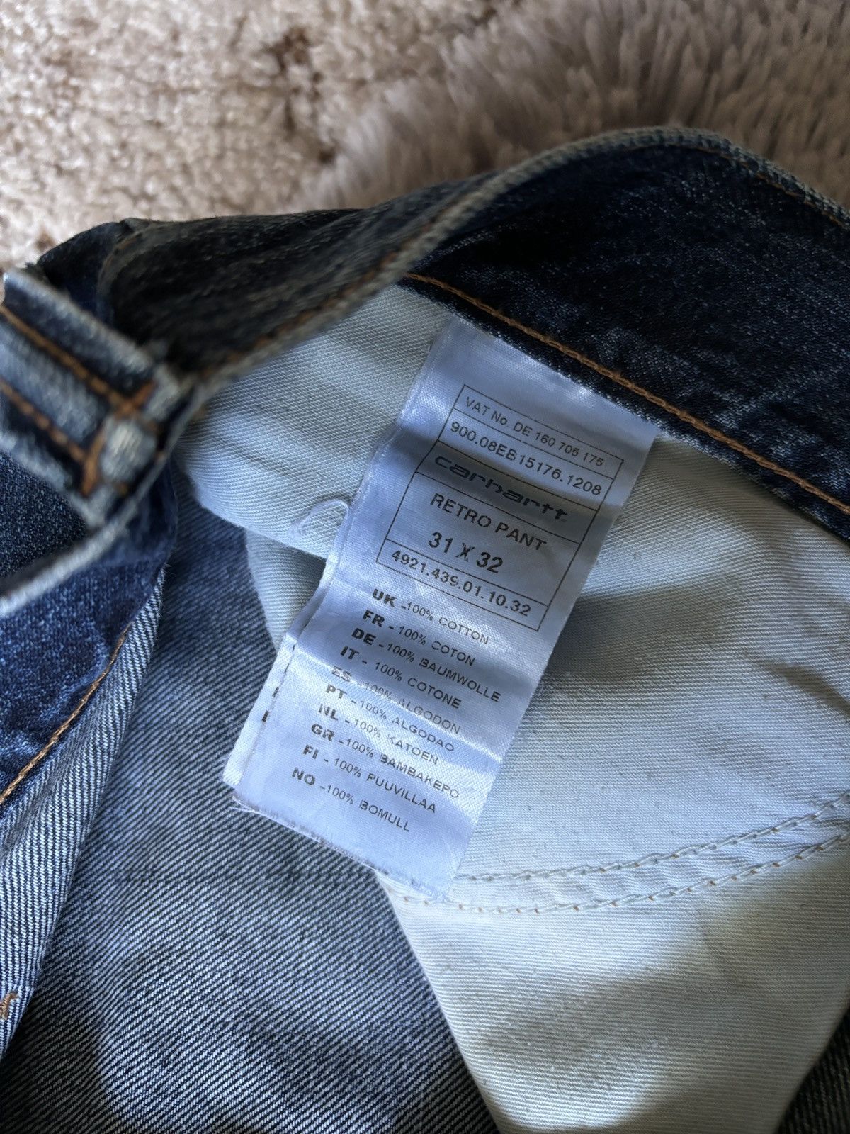 Carhartt × Vintage Carhartt Jeans Retro Simple Vintage blue Denim Pants Size US 31 - 7 Thumbnail