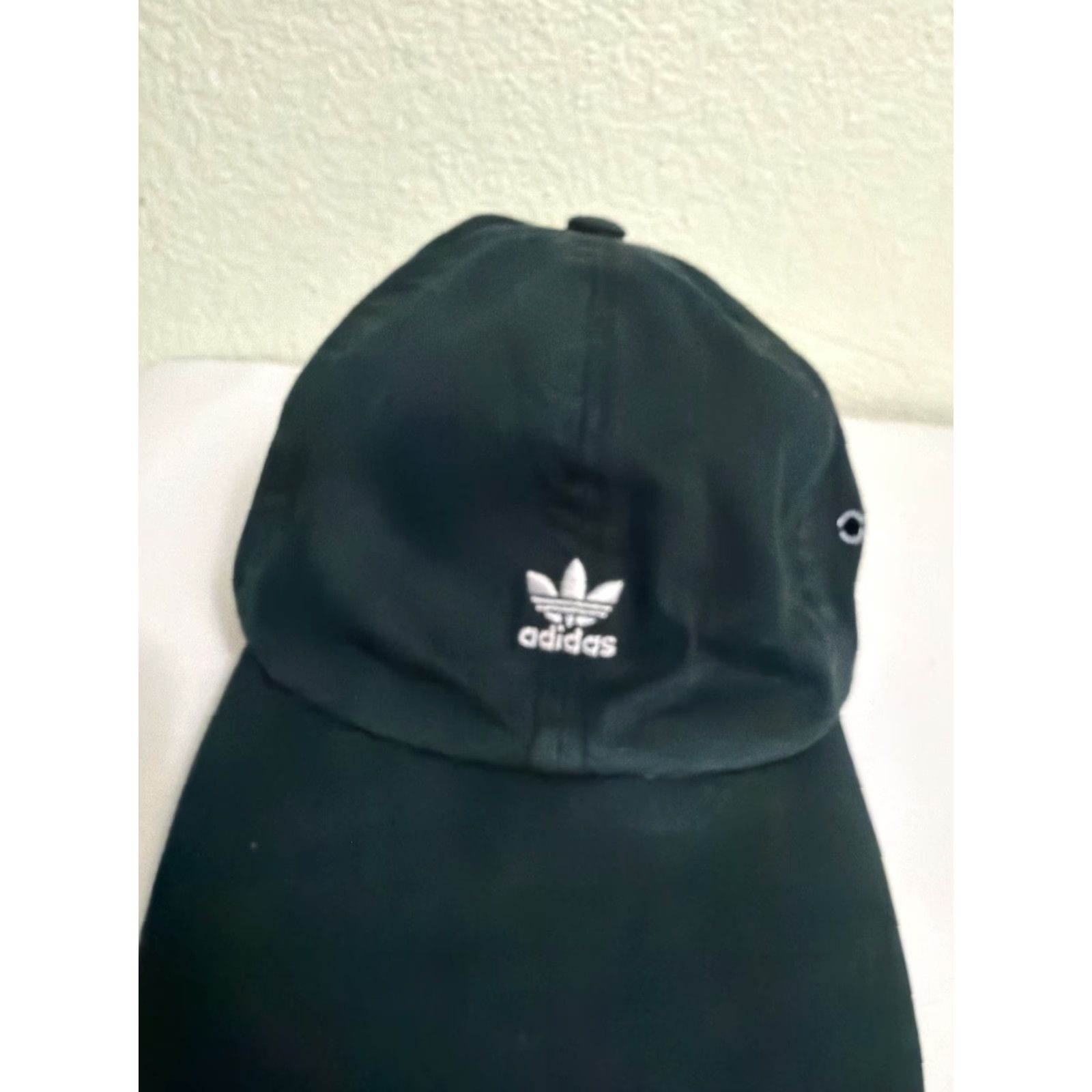 Adidas Adidas Strapback Baseball Hat Mini Logo Black White Trefoil Dad Hat Adjustable Men One Size Cap Size ONE SIZE - 3 Thumbnail