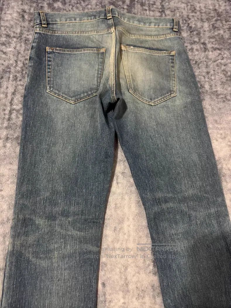Saint Laurent Paris Saint Laurent Paris Dark Blue and Yellow Mud Faded Ghost C Size US 29 - 4 Thumbnail