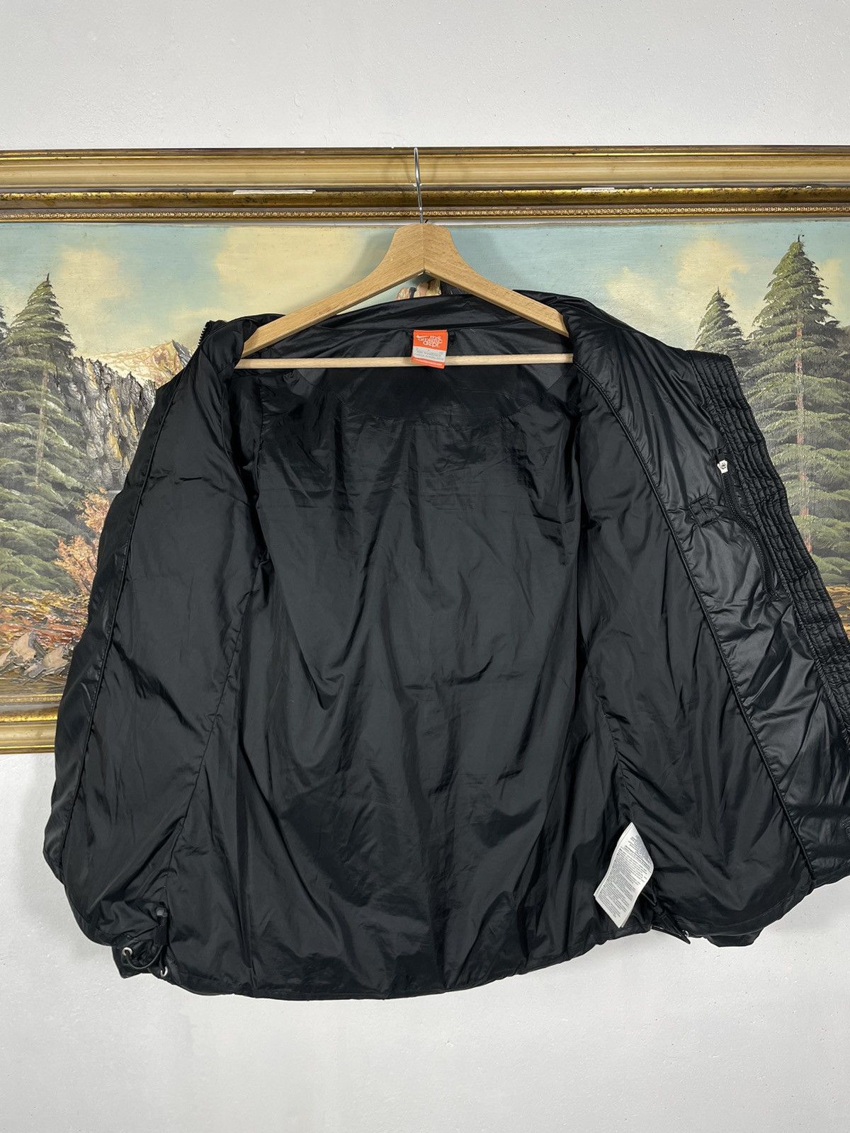 Nike × Vintage Nike Small Swoosh Zip Hoodie Jacket Black Y2k 00s Retro Size S / US 4 / IT 40 - 6 Thumbnail