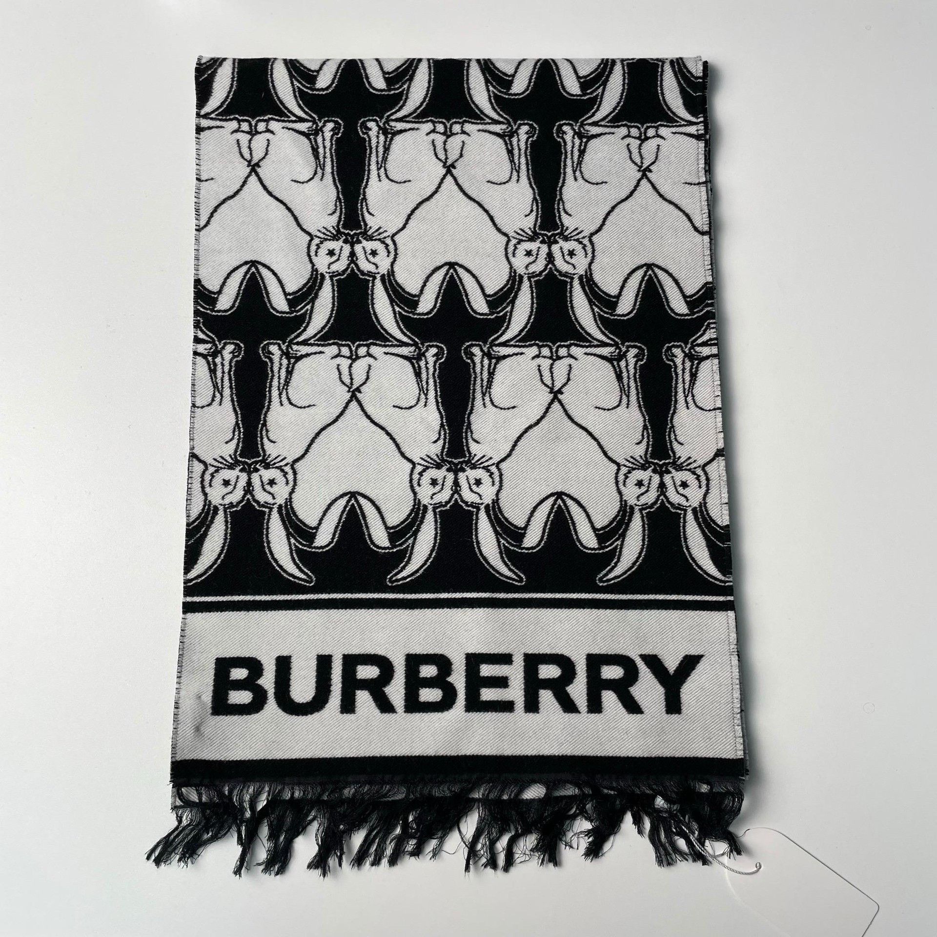 Burberry Burberry Limited Rabbit Fringed Scarf Size ONE SIZE - 1 Thumbnail