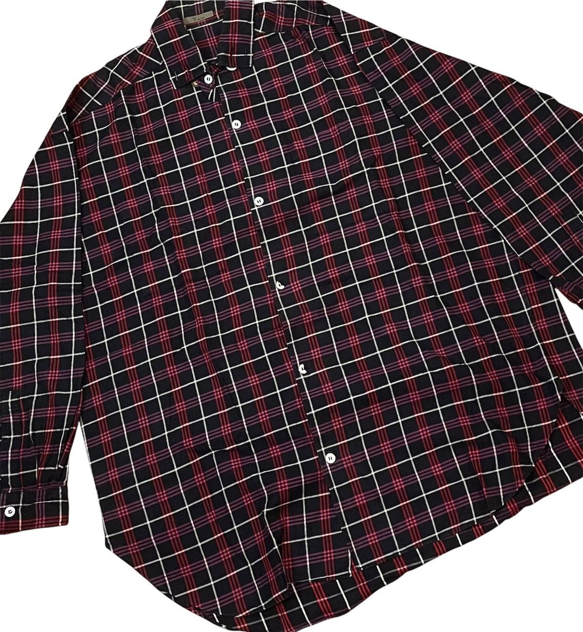 Yohji Yamamoto TAX FREE 🇺🇸 yohji yamamoto y’s for men plaid button down Size US XL / EU 56 / 4 - 2 Thumbnail