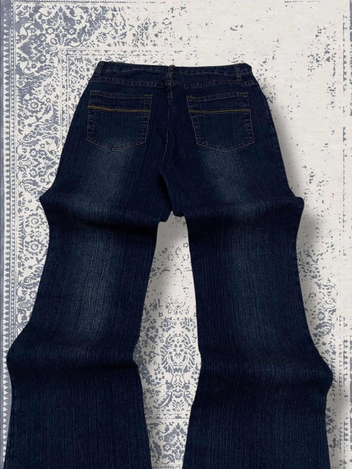 Designer × Japanese Brand × Vintage Vintage 1990s Japan Designer Haphazard Flared Studded Denim Size US 26 / EU 42 - 11 Thumbnail