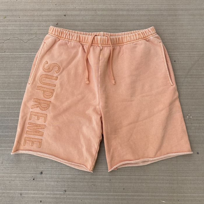 Supreme Supreme Overdyed Sweatshorts Peach Spring Summer 2020