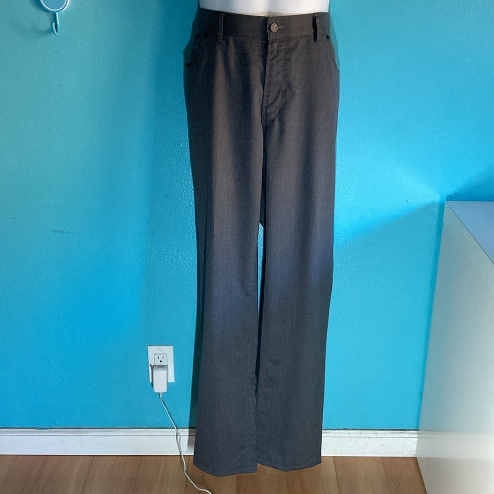 HILTL Mens Gray Wool Pants Straight Leg Casual Style 42