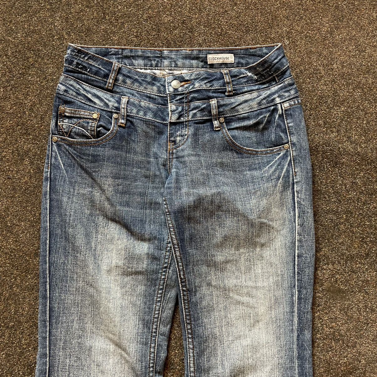 Vintage Vintage Y2K Sun Faded Baggy Flared Jeans Grunge Skater Logo Size 30" / US 8 / IT 44 - 4 Thumbnail