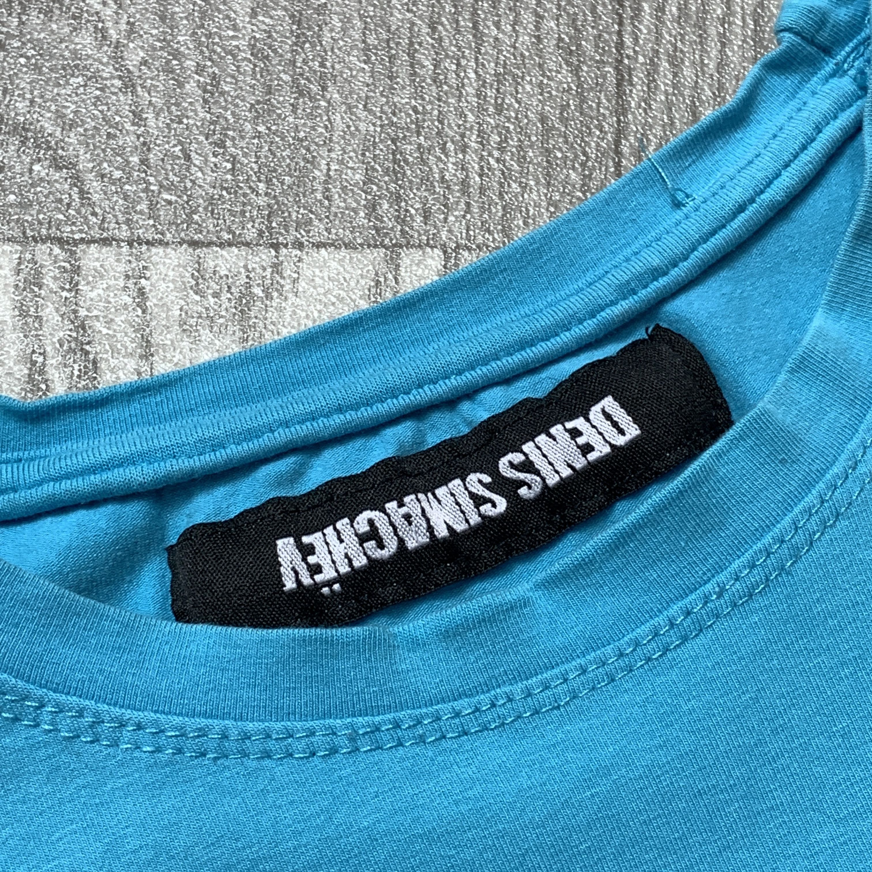 Denis Simachev Rare Denis Simachev Y2K Blue Graphic Tank Top Tee Shirt Size M / US 6-8 / IT 42-44 - 4 Thumbnail