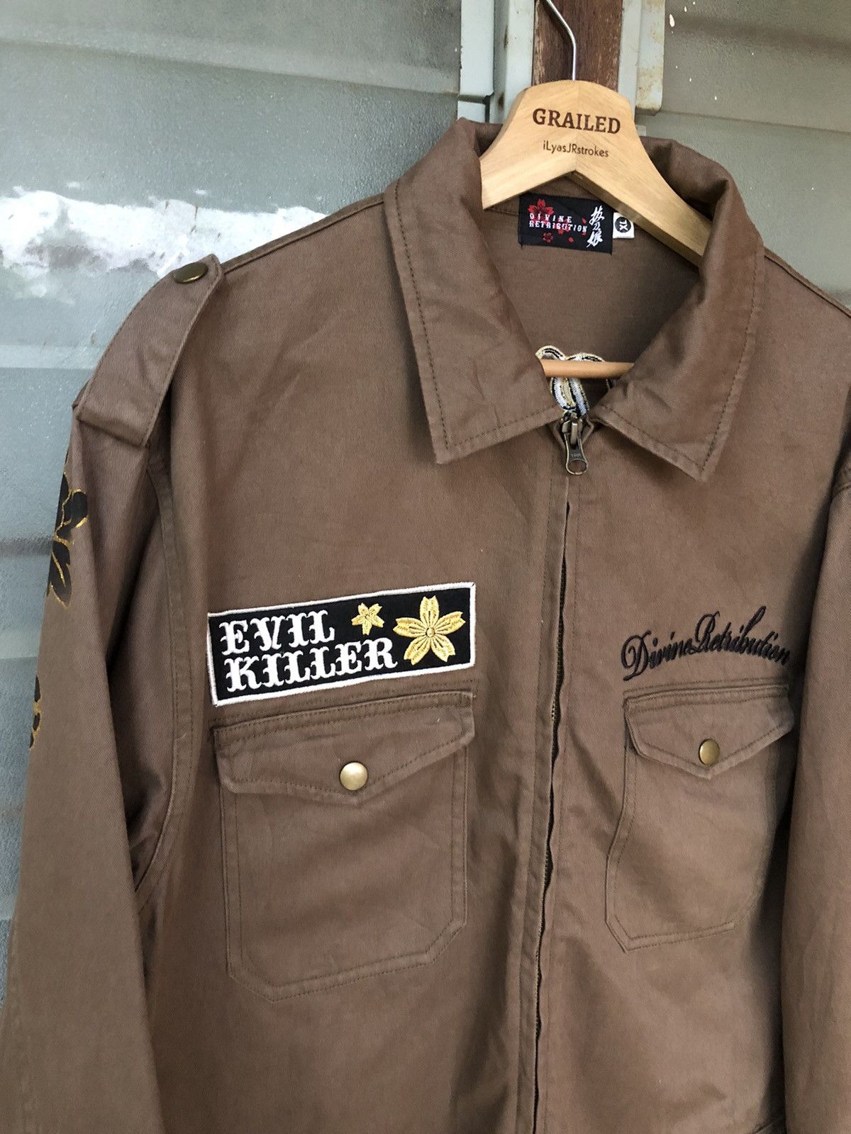 Japanese Brand Vintage Divine Retribution Embroided Ninja Girl Rare Jacket Size US XL / EU 56 / 4 - 3 Thumbnail