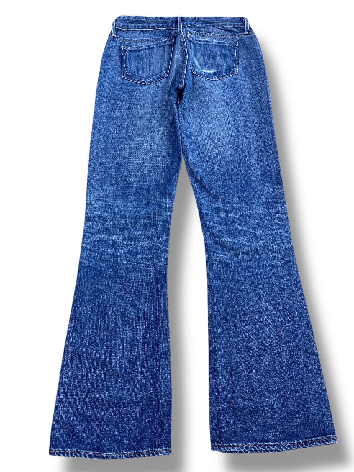 Japanese Brand Japanese Brand Dark Wash Ripped Style Flare Jeans Size US 28 / EU 44 - 3 Thumbnail