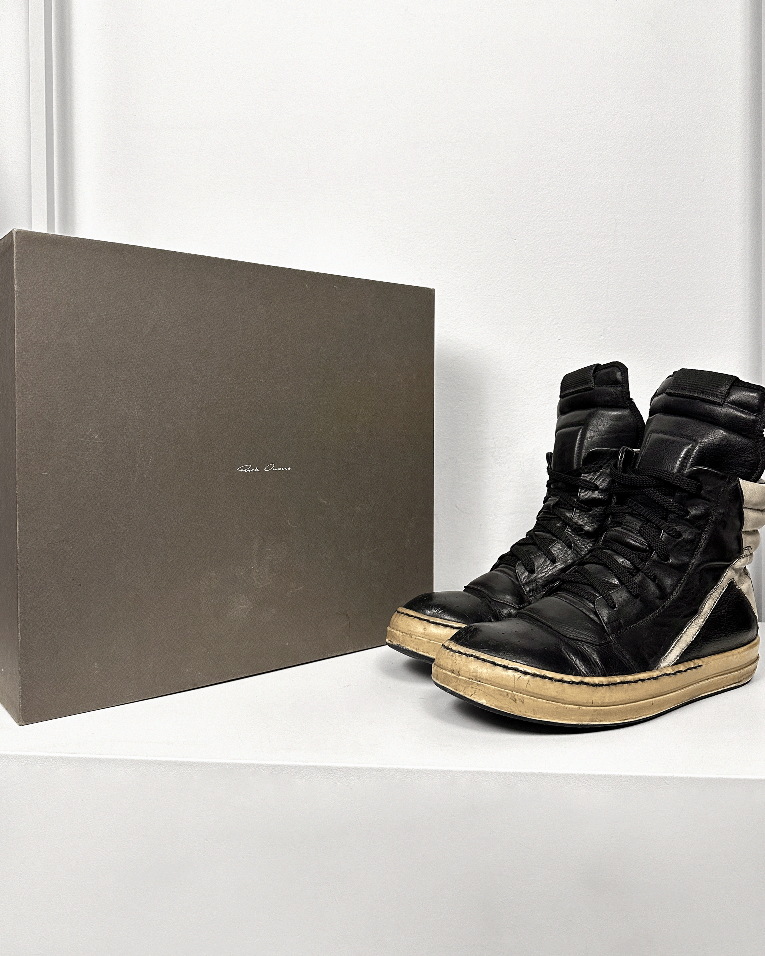 Rick Owens Rick Owens Black Milk Geobasket Size US 9 / EU 42 - 10 Thumbnail