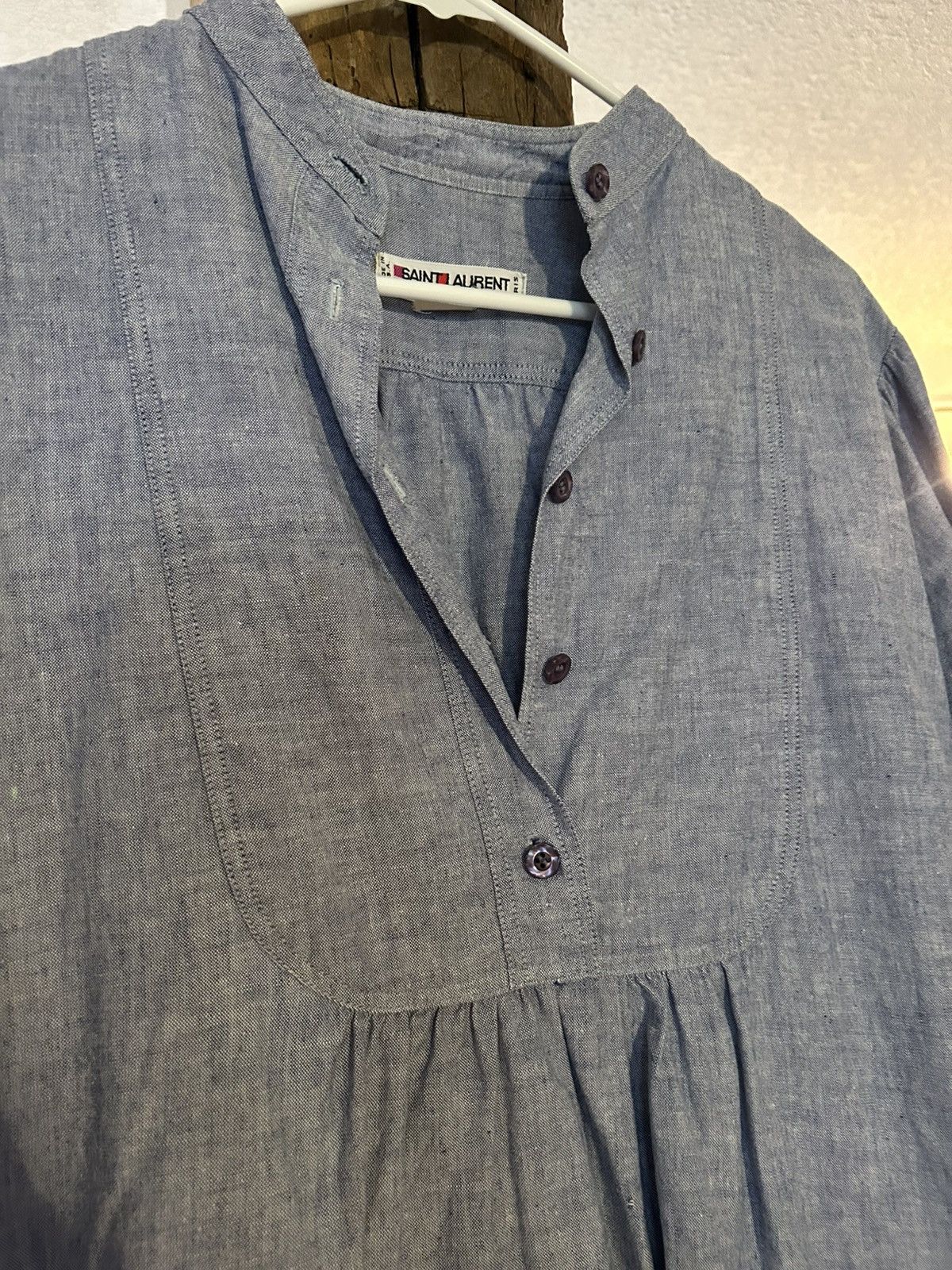 Saint Laurent Paris Saint Laurent Chambray Dress Size M / US 6-8 / IT 42-44 - 2 Thumbnail