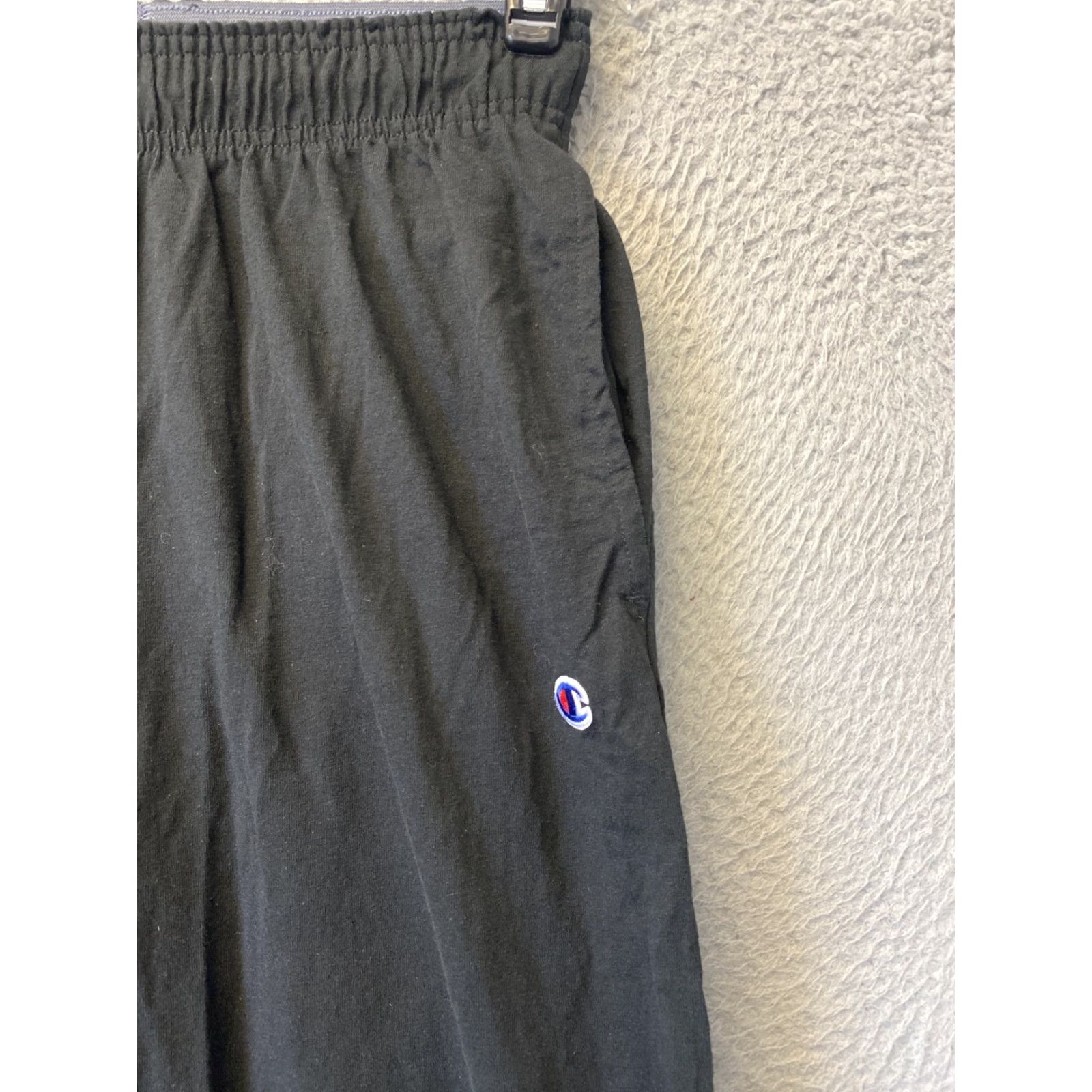 Champion Champion Pajama Pants Men Lounge Jogger Black Logo S Small Short to Regular Fit, Champion Brand, Pajama Bottoms, Men, Sleepwear, 45-52 cm Inseam Size US 29 - 3 Thumbnail