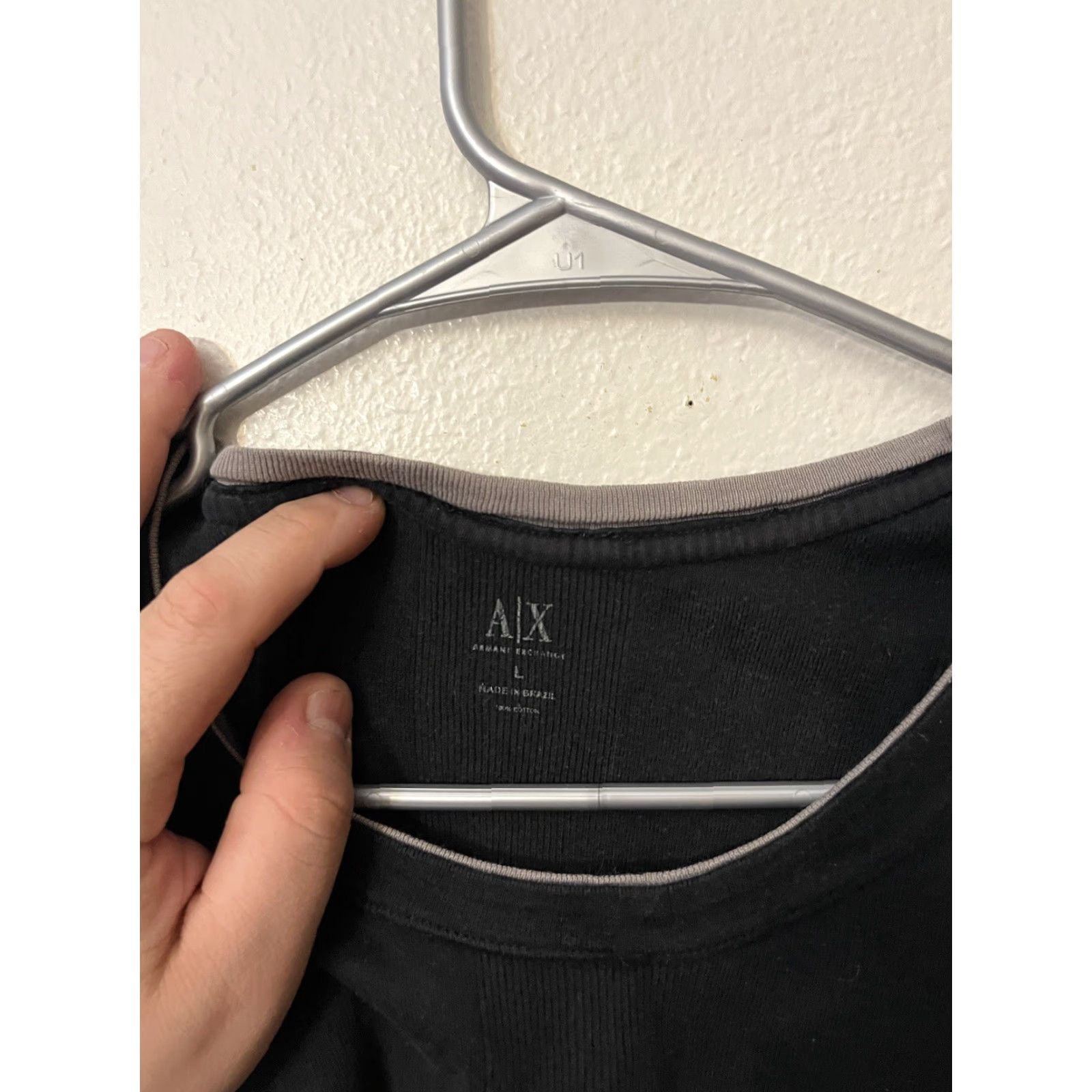 Armani Exchange ARMANI EXCHANGE Men's Tank Top Size Large Black Solid Activewear Size US L / EU 52-54 / 3 - 2 Thumbnail