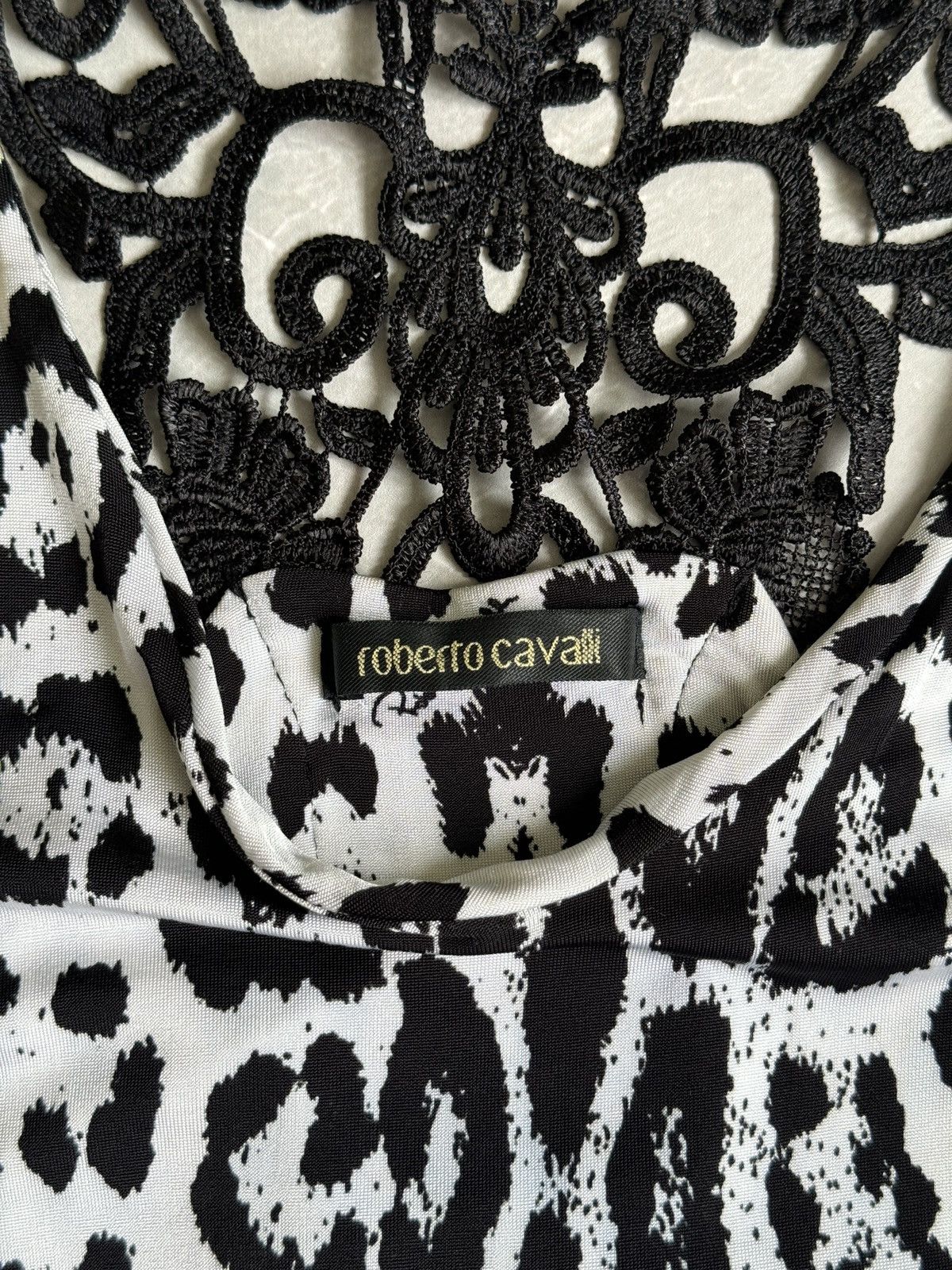 Roberto Cavalli Vintage 2006 Roberto Cavalli Lace Leopard Print Slim Dress Size S / US 4 / IT 40 - 11 Thumbnail