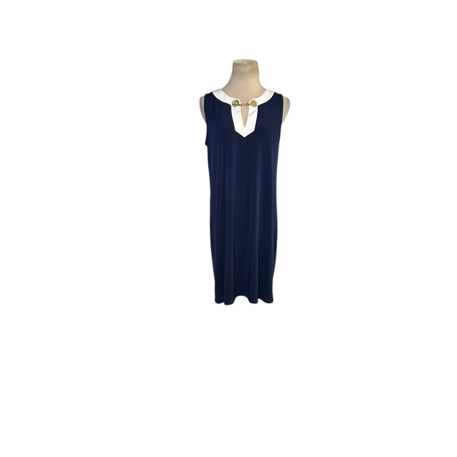 Michael Kors Michael Kors gold-tone chain collar accent dress size Medium Size M / US 6-8 / IT 42-44 - 18 Thumbnail