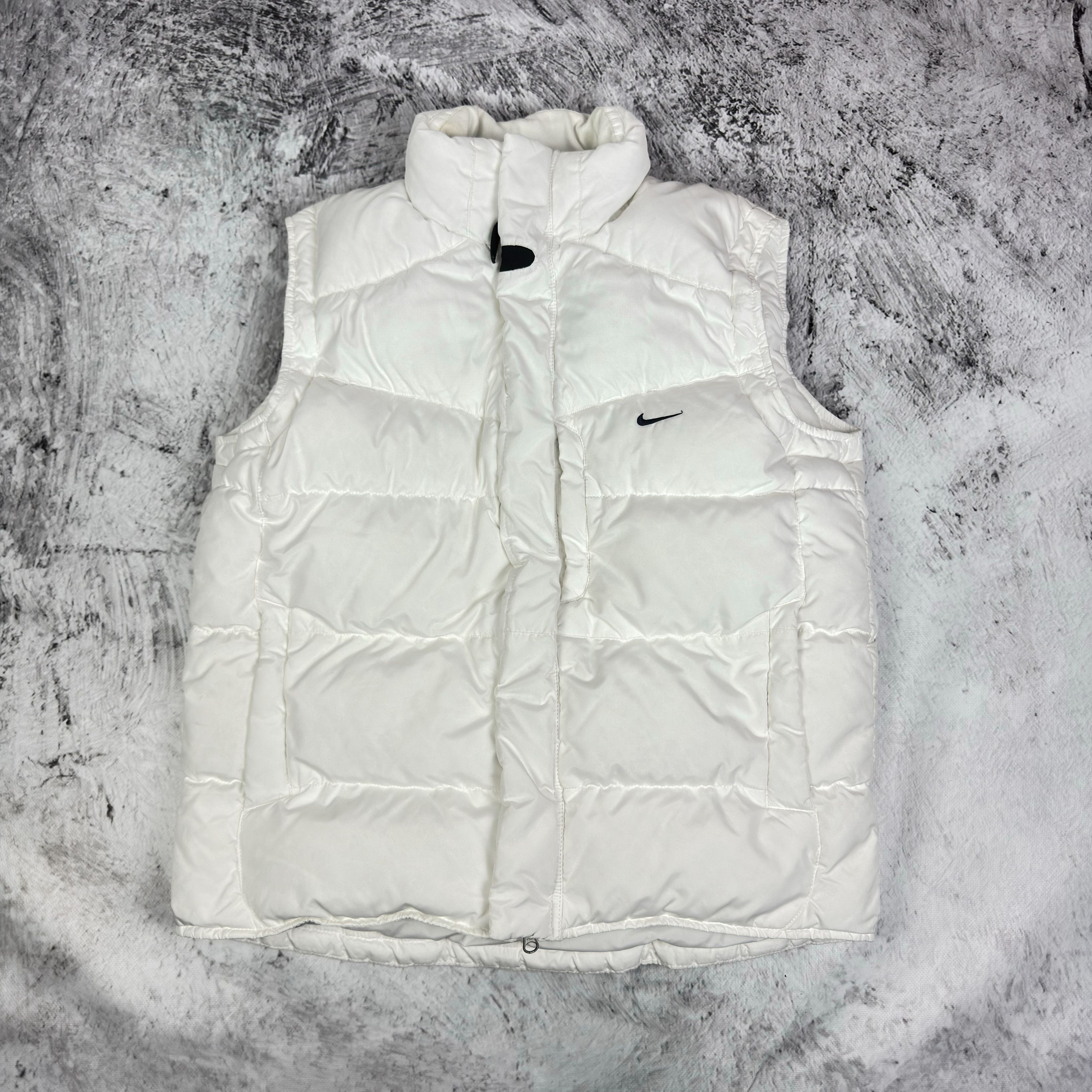 Nike Nike White Warm Wear Full Zip Puffer Down Vest Medium Size US M / EU 48-50 / 2 - 1 Thumbnail
