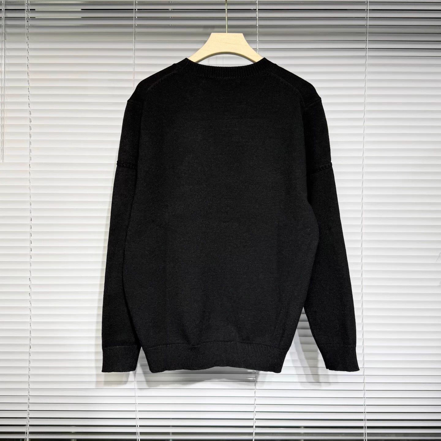 Dior DIOR wool sweater black macramé script logo ribbed M Size US M / EU 48-50 / 2 - 2 Thumbnail
