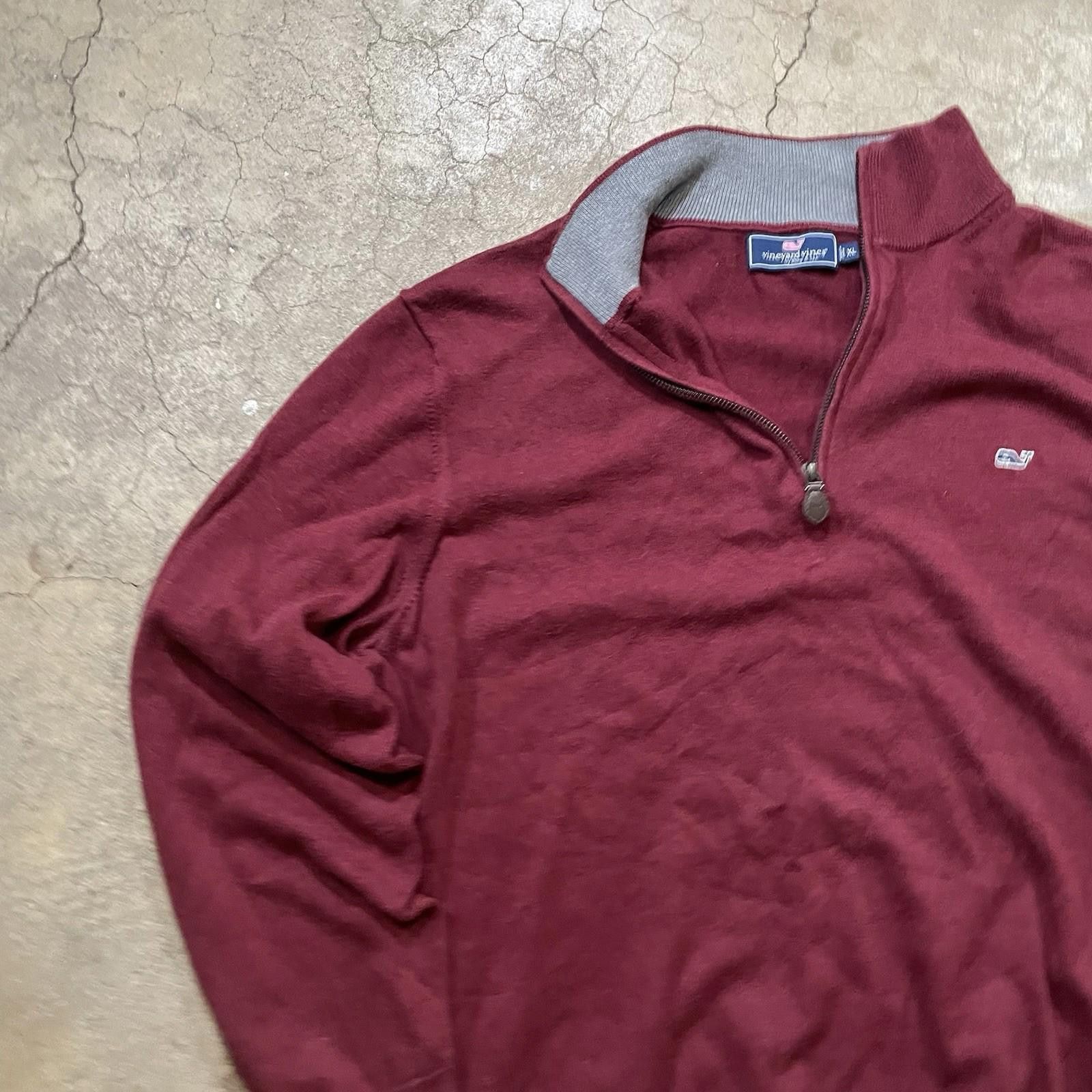 Vineyard Vines Vineyard Vines Half Zip Pullover Sweater Mens XL Red Size US XL / EU 56 / 4 - 3 Thumbnail