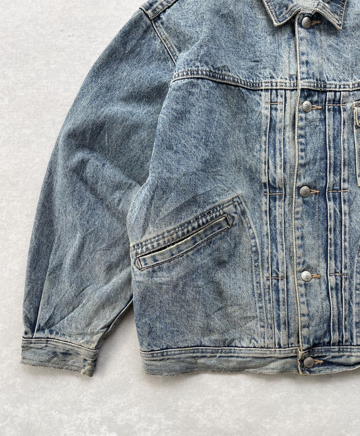 Japanese Brand 🔥Vtg Holly Majors Japan Type 1 Buckle Denim Trucker Jacket Size US L / EU 52-54 / 3 - 3 Thumbnail