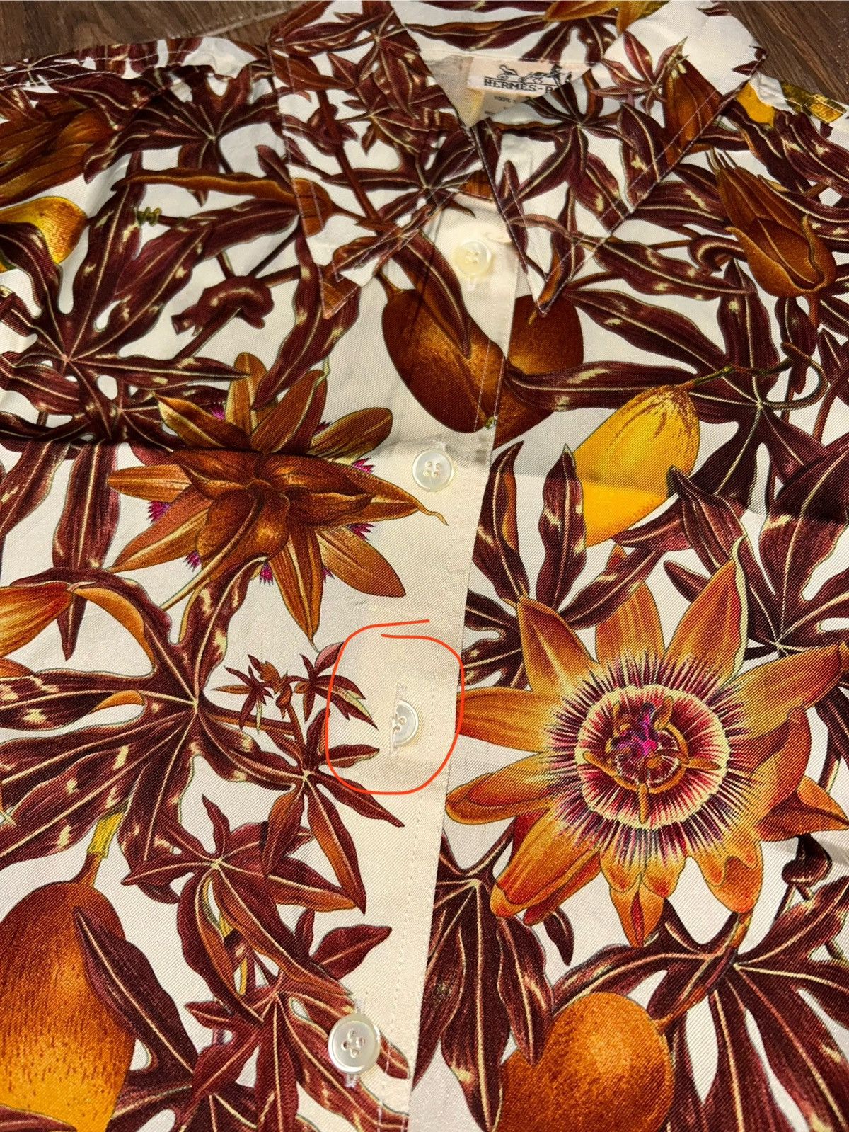 Hermes “Passiflores” Blouse