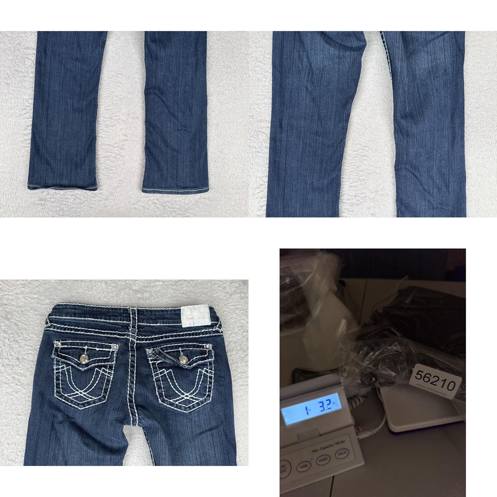 Vintage LA Idol USA Bootcut Jeans Juniors 9 Blue Dark Wash Low Rise Slim Stretch 28x27 Women’s 5-Pocket Design Pants Denim Size 30" / US 8 / IT 44 - 10 Thumbnail