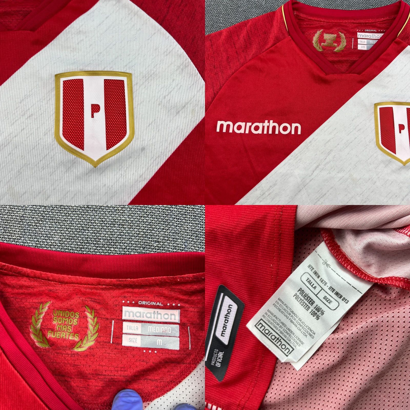 Vintage Marathon Peru Football Jersey Medium Soccer Shirt Away Camiseta Mens 2020 2021 Size US M / EU 48-50 / 2 - 8 Thumbnail