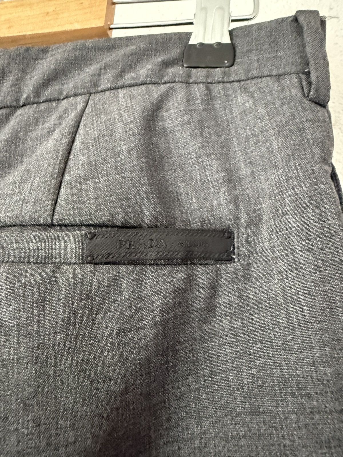 Prada Prada Slim Wool Trousers in Charcoal Grey Size US 34 / EU 50 - 10 Thumbnail