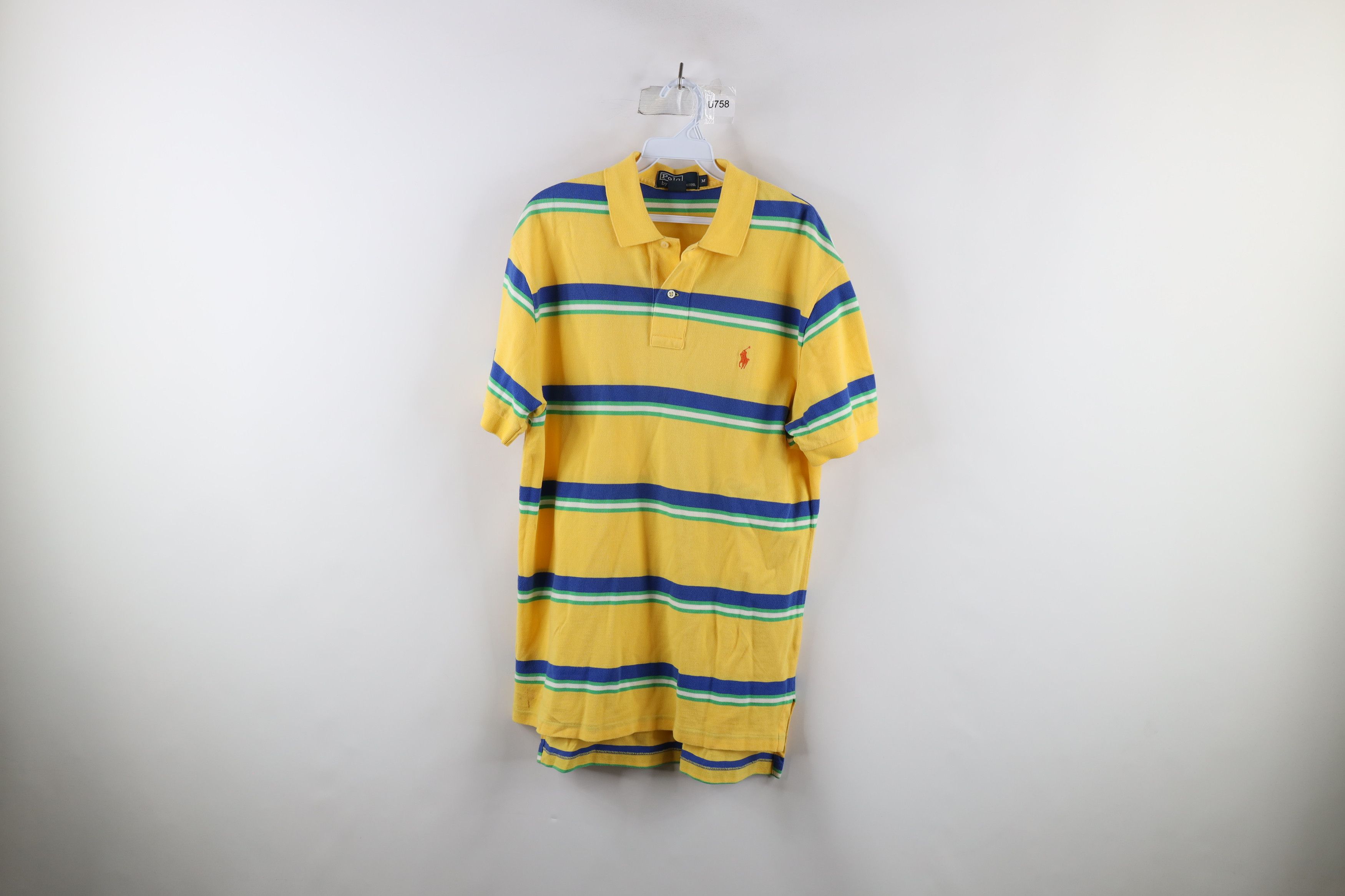 Polo Ralph Lauren Vintage 90s Ralph Lauren Striped Collared Golf Polo Shirt Size US M / EU 48-50 / 2 - 1 Thumbnail