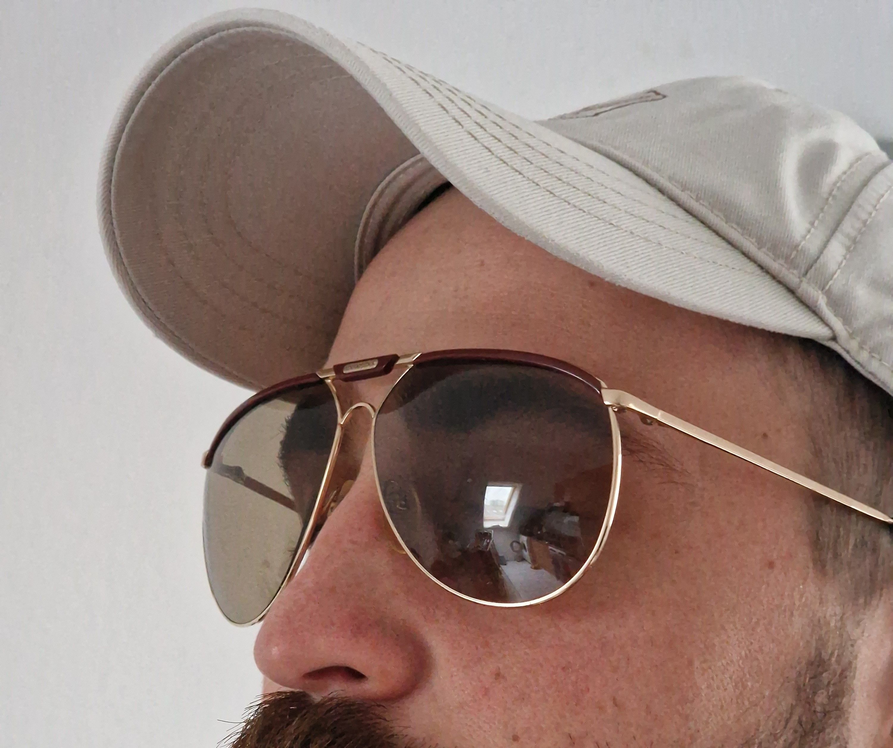 Vintage RODENSTOCK AVIATOR Sunglasses REMO GOLD \ BROWN Lensess USED Size ONE SIZE - 2 Thumbnail