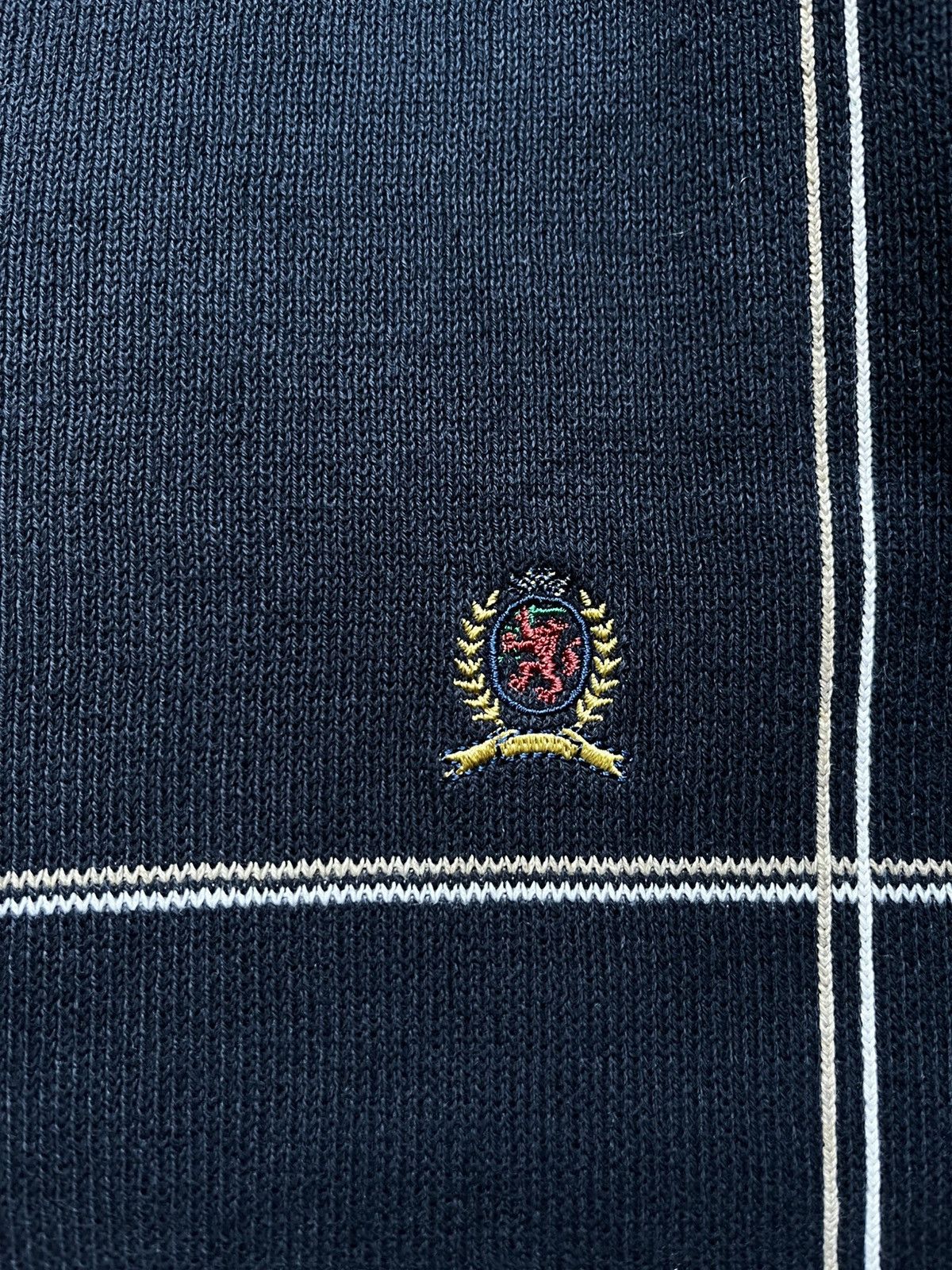 Tommy Hilfiger × Vintage Vintage Tommy Hilfiger Plaid Sweater Mini Logo Knitwear Y2K Size US XL / EU 56 / 4 - 4 Thumbnail