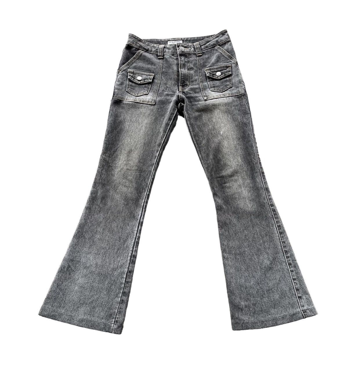 If Six Was Nine Flare jeans daily topics bushpant faded black low rise Size US 27 - 2 Thumbnail