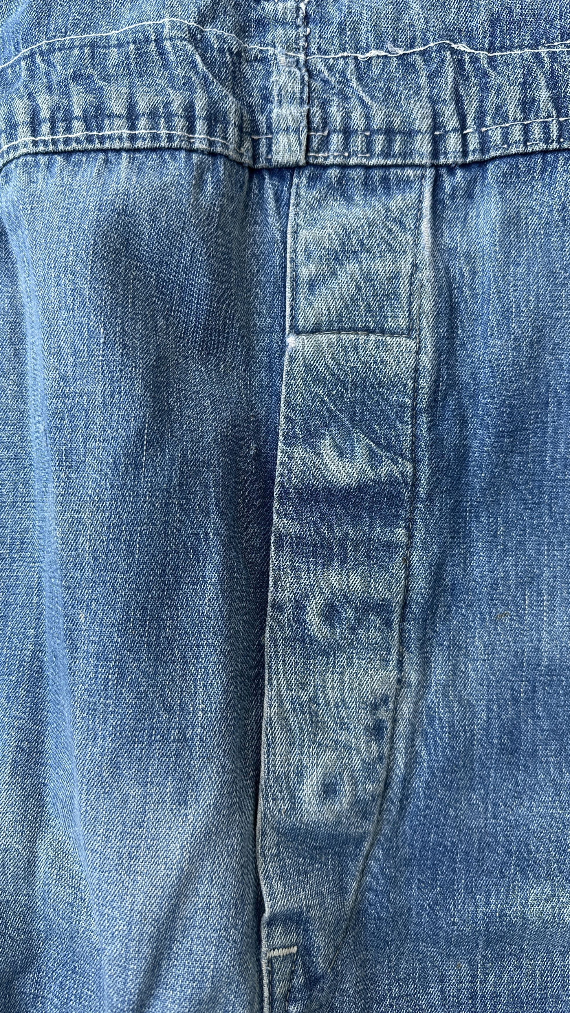 Lee 40s Lee Distressed Union Sanforized Jelt Denim farmer bib Size US 39 - 8 Thumbnail