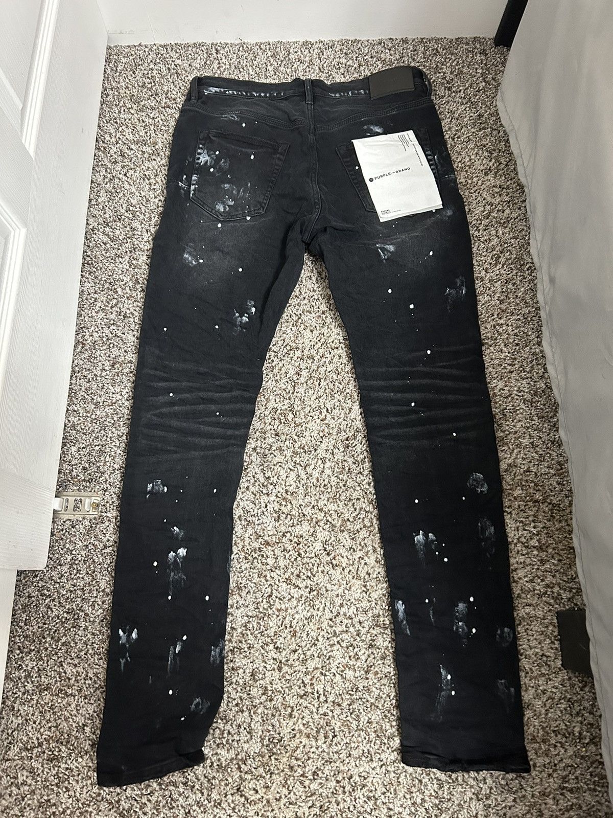 Purple Purple Brand Jean - Black Resin Knee Slit Size US 31 - 5 Thumbnail