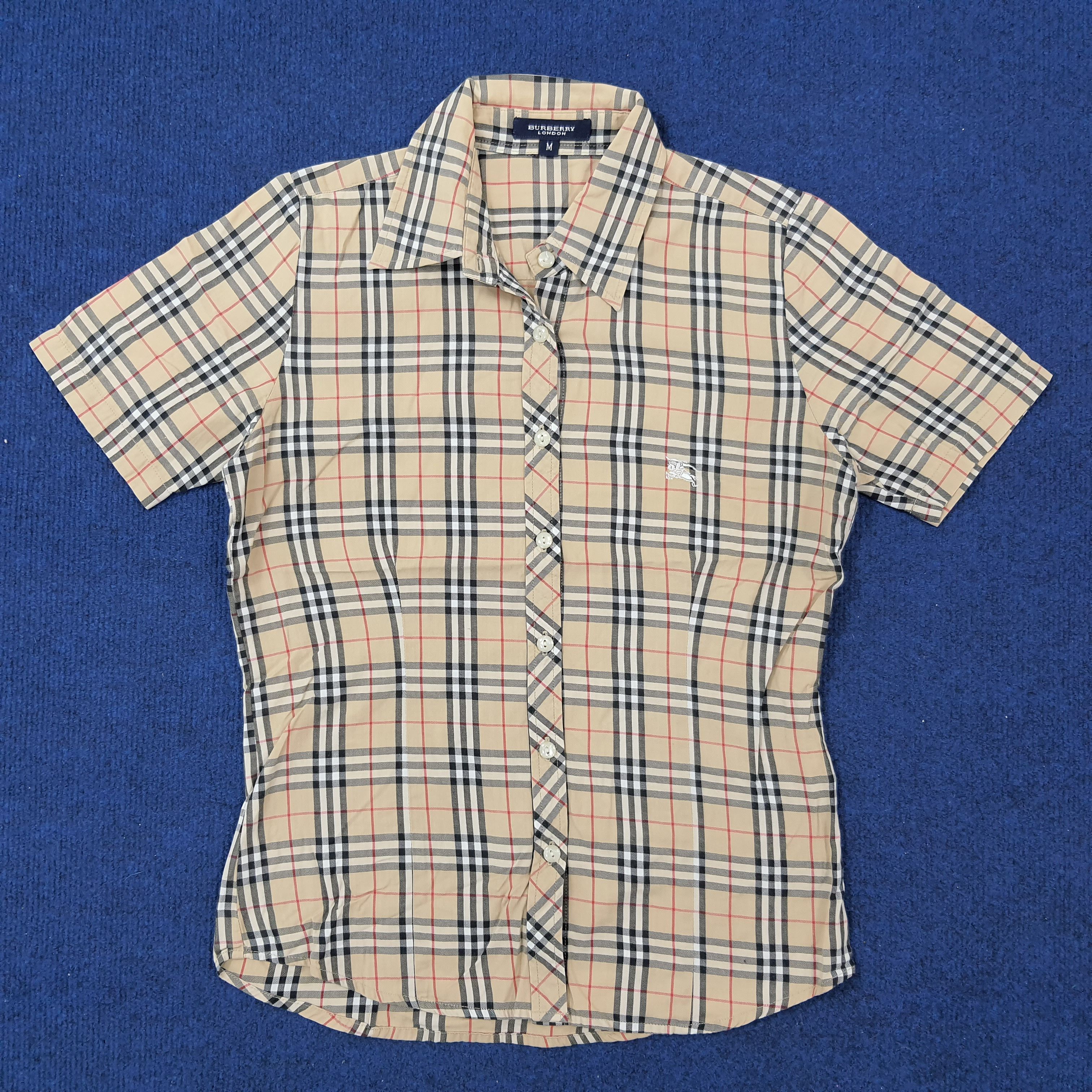 Burberry × Vintage Vintage Burberry London Nova Check Button Up Shirt Size XS / US 0-2 / IT 36-38 - 1 Thumbnail