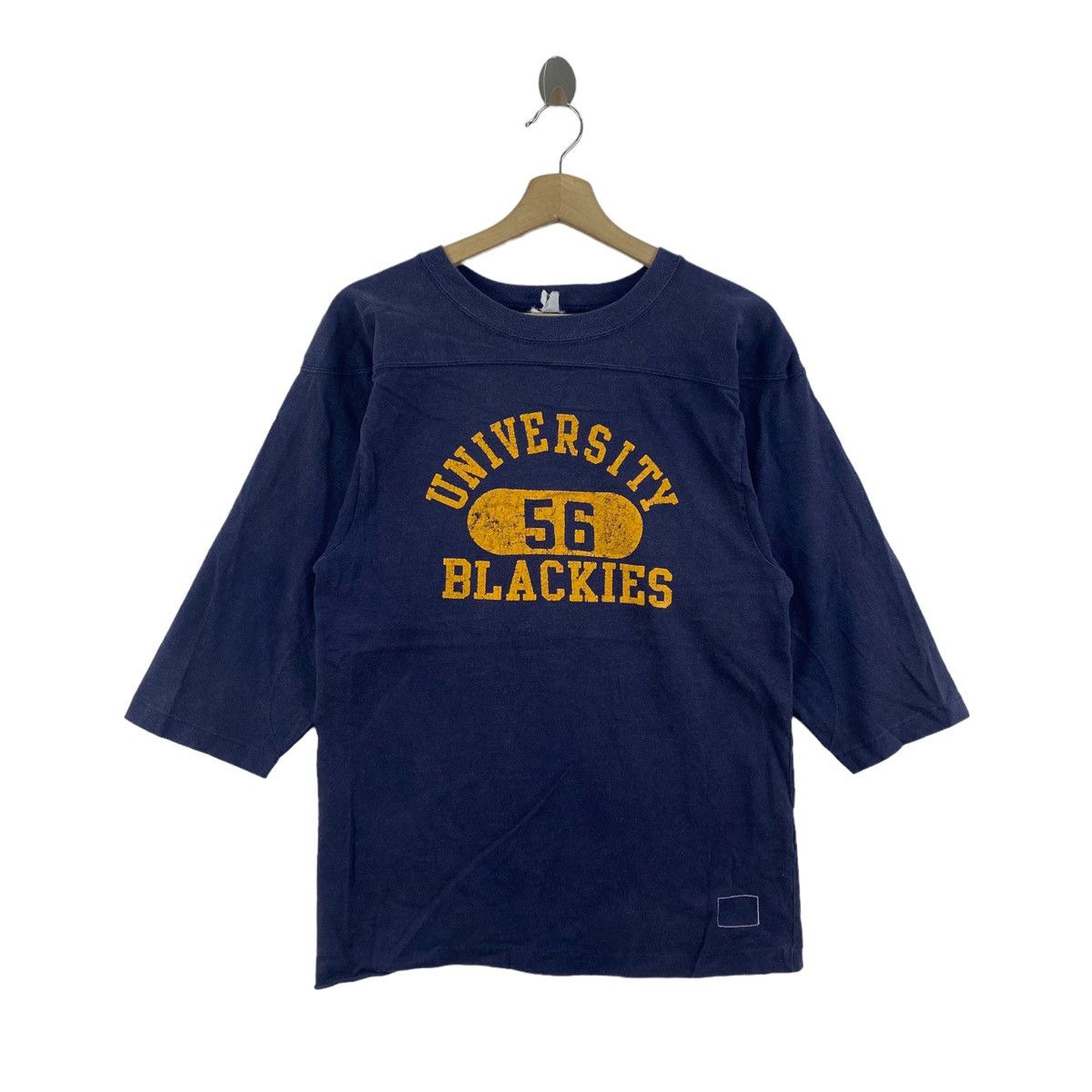 Other UNIVERSITY 56 BLACKIES Print Three Quater Sleeve Navy Shirt Size US S / EU 44-46 / 1 - 1 Thumbnail