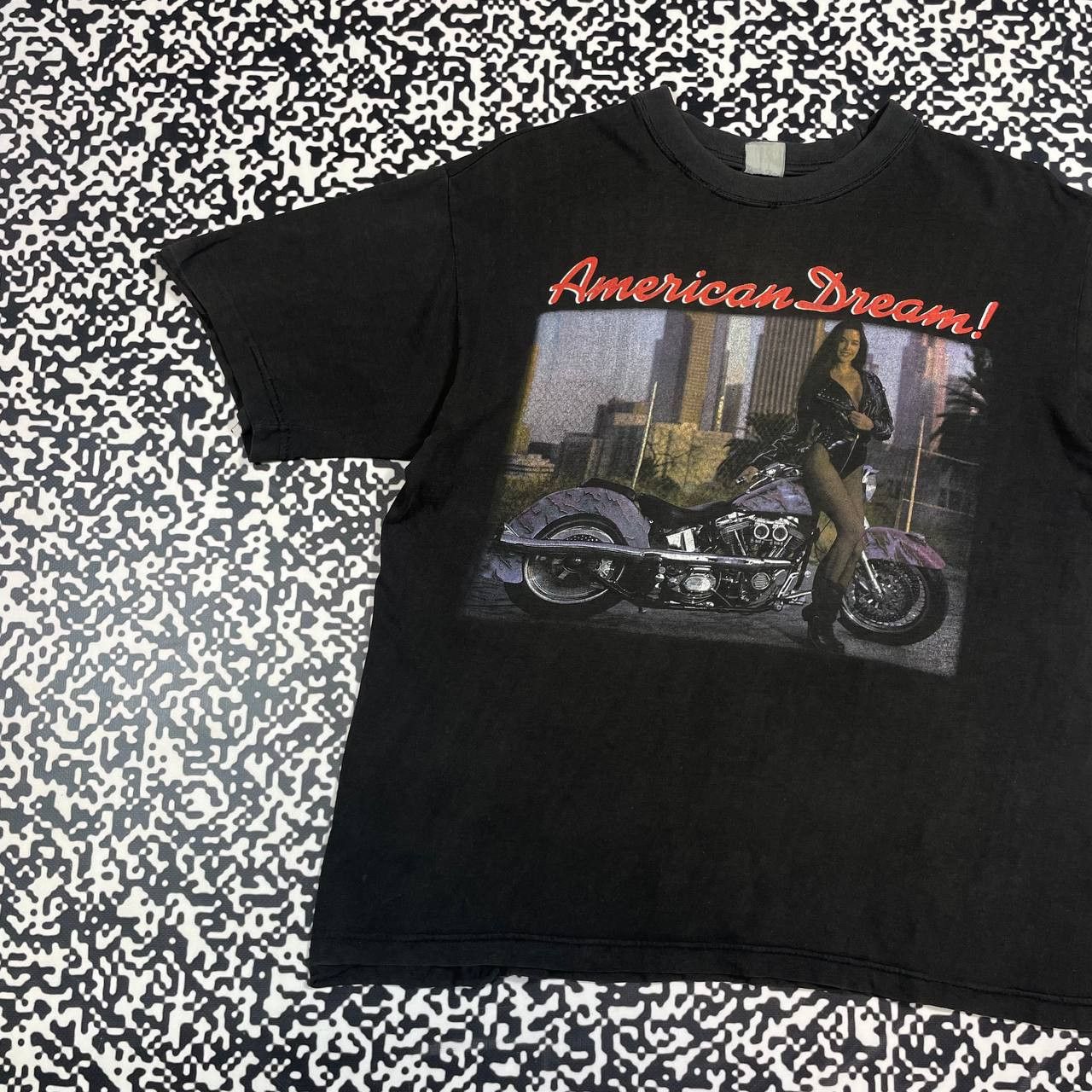 Vintage Vintage 90s American Dream Harley Davidson Style T-shirt Size US L / EU 52-54 / 3 - 2 Thumbnail