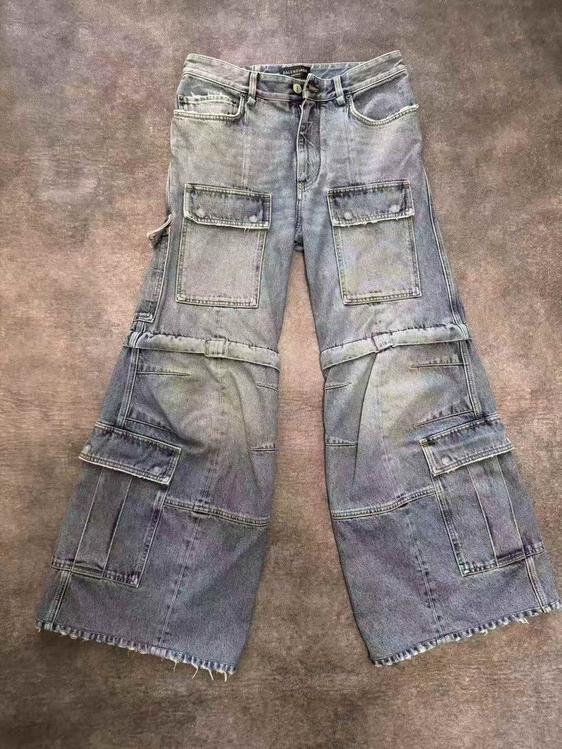 Balenciaga Balenciaga size XS Cargo25 Sun Bleached Light Indigo Lette Size US 27 - 1 Thumbnail