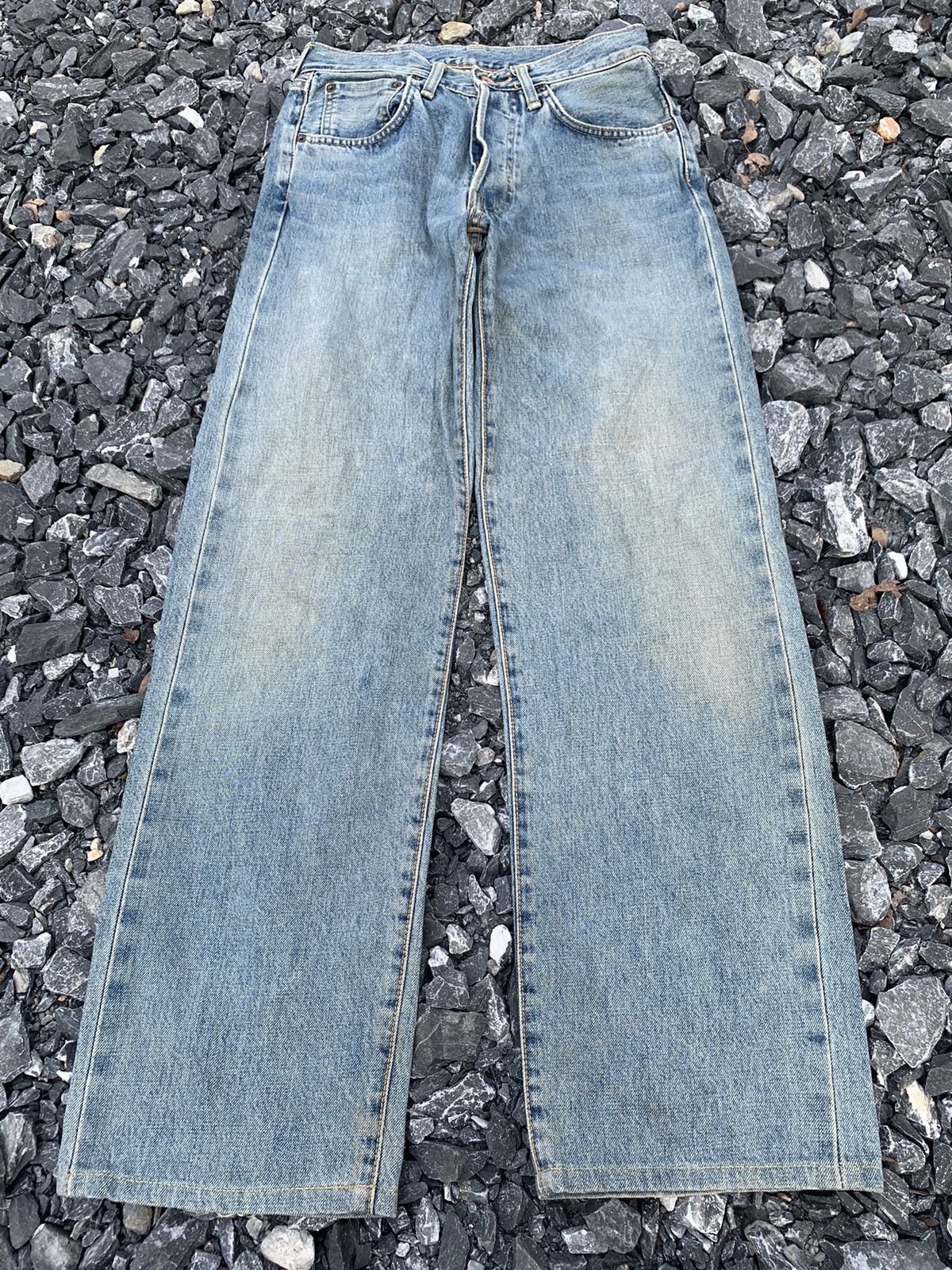Kapital VINTAGE EDWIN 505X SELVEDGE BUTTON FLY DISTRESSED DENIM Size US 27 - 3 Thumbnail