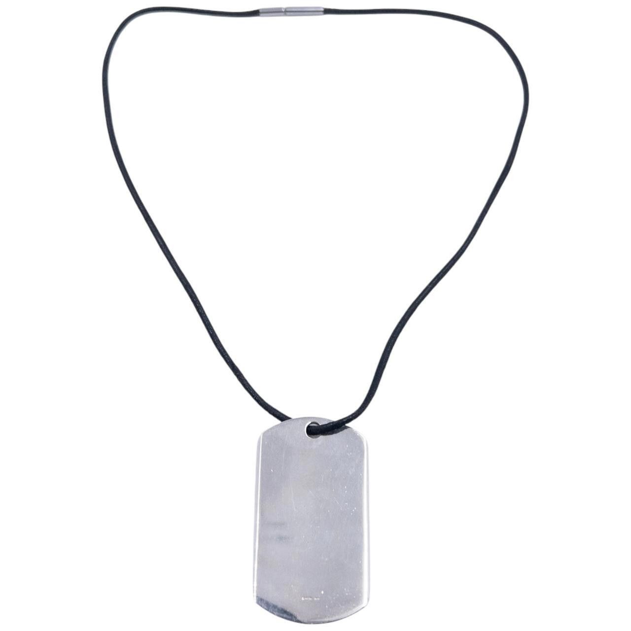 Gucci Vintage Gucci Embossed Dog Tag Necklace Size ONE SIZE - 4 Thumbnail