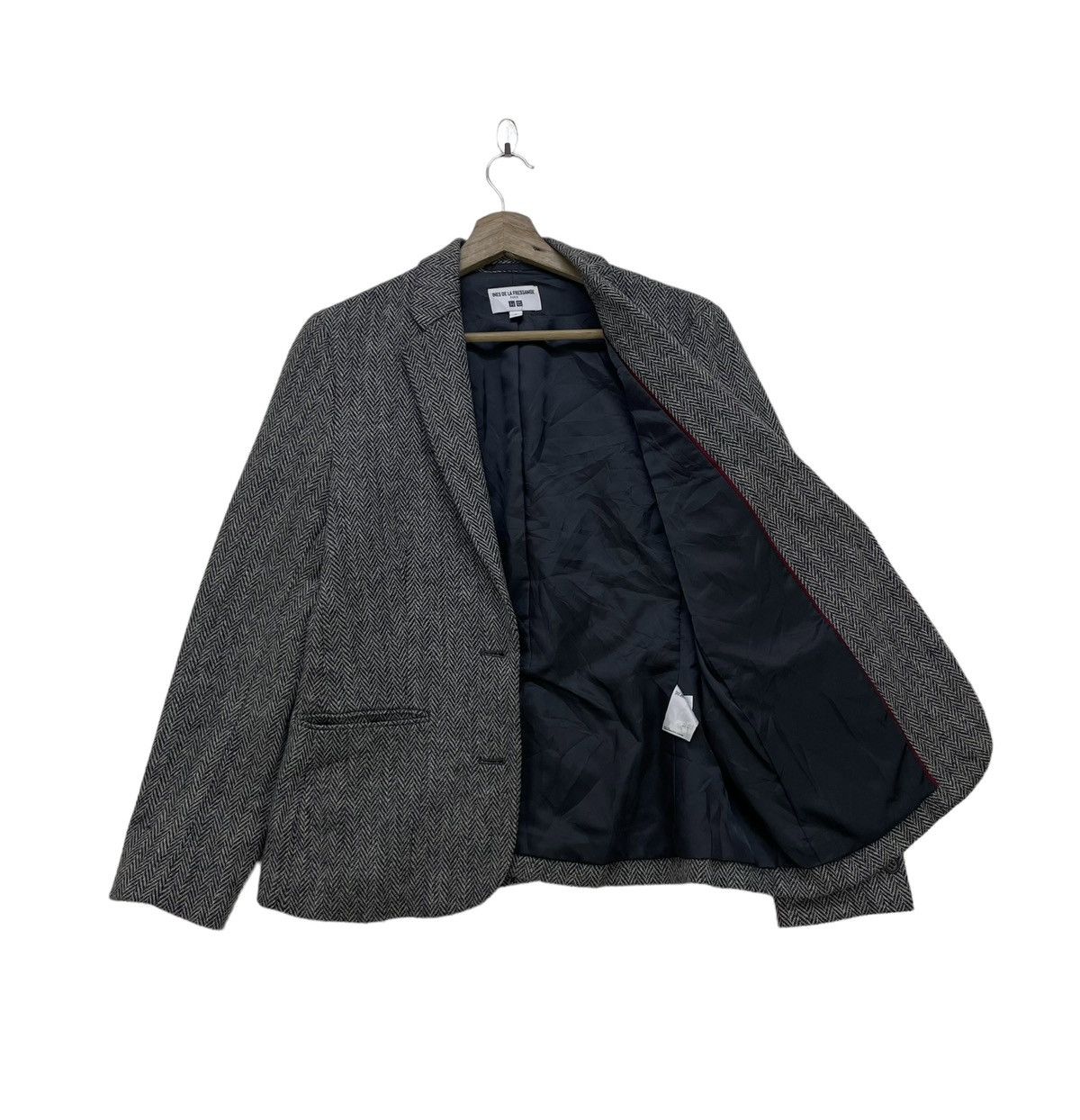 Japanese Brand Italian Designer Ines De La Fressange Herringbone Jacket Size M / US 6-8 / IT 42-44 - 1 Thumbnail
