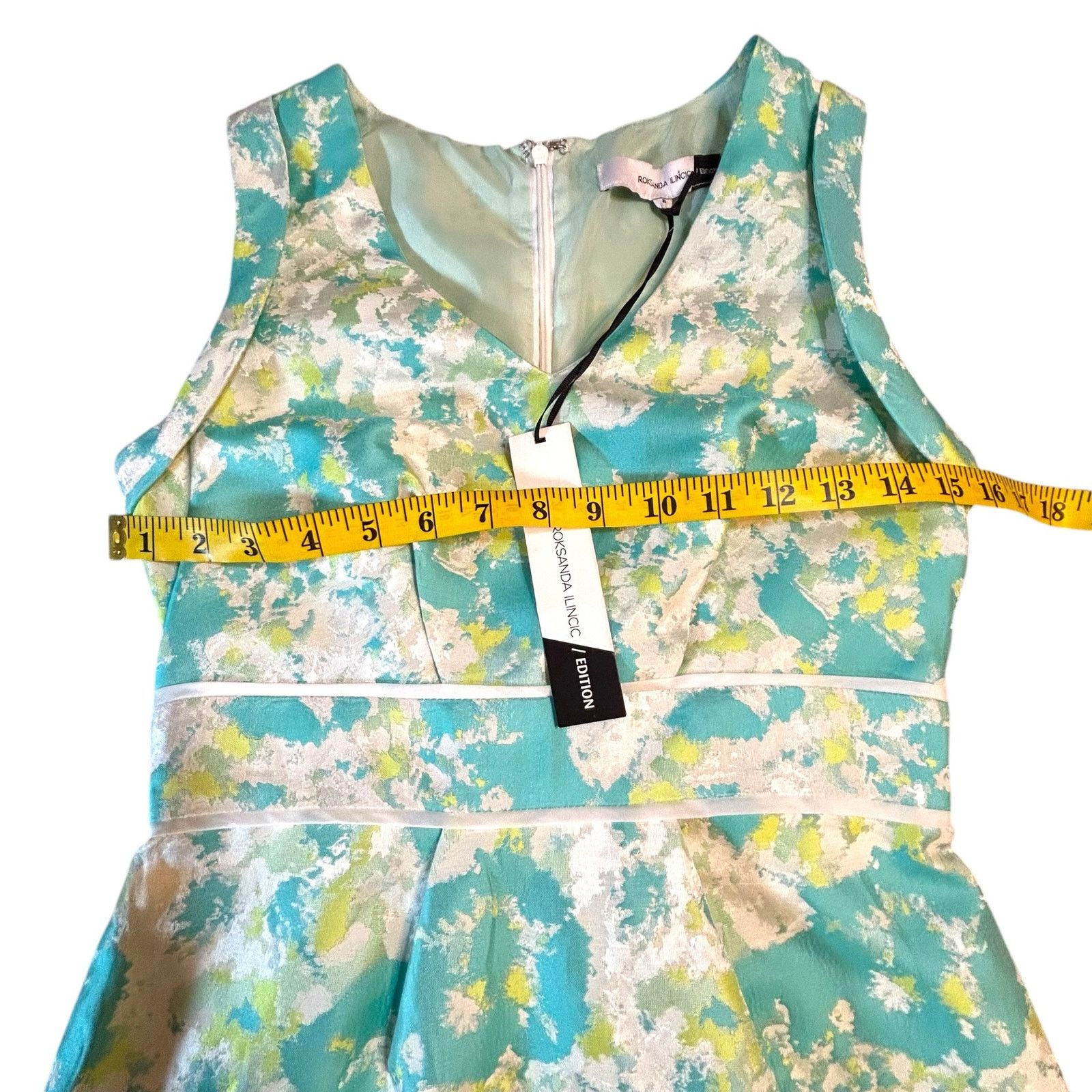 ROKSANDA NWT Roksanda Ilincic Aqua Floral Sheath Dress - Size 8 Size M / US 6-8 / IT 42-44 - 4 Thumbnail