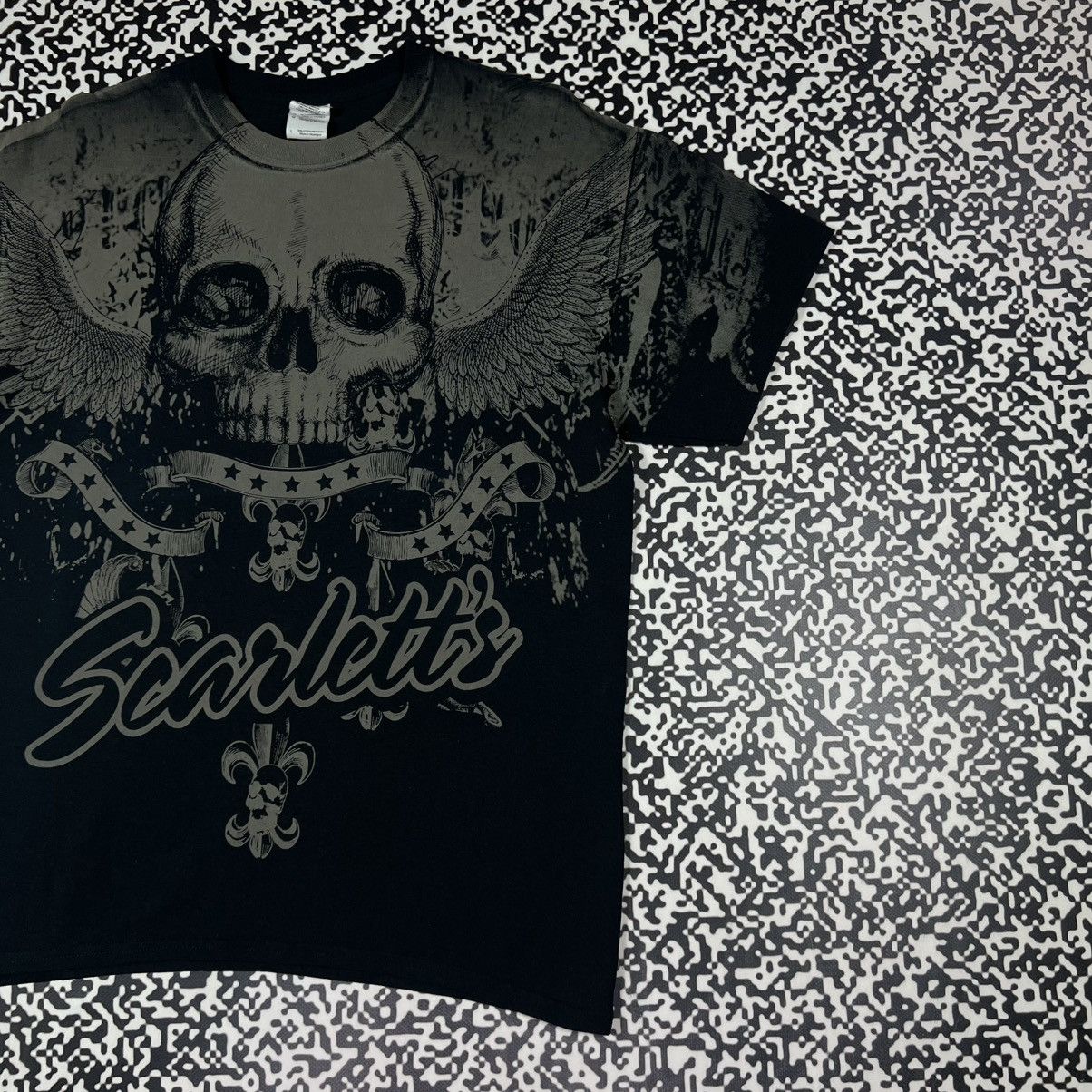 Affliction Vintage Y2K Affliction Skull Japanese Style Scarletts Tshirt Size US L / EU 52-54 / 3 - 3 Thumbnail