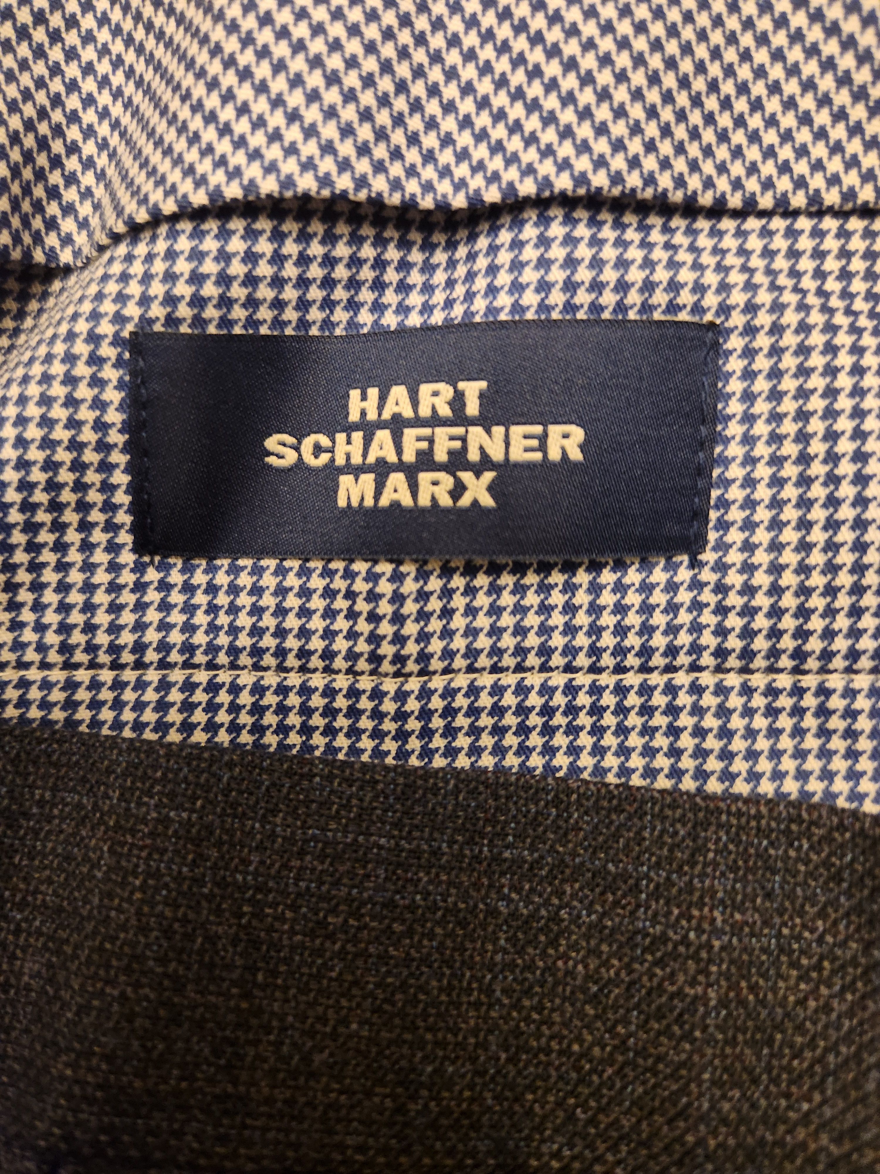 Hart Schaffner Marx NWOT Blue Straight Fit Pants 100% Wool Pleated Front Pants Size US 34 / EU 50 - 4 Thumbnail