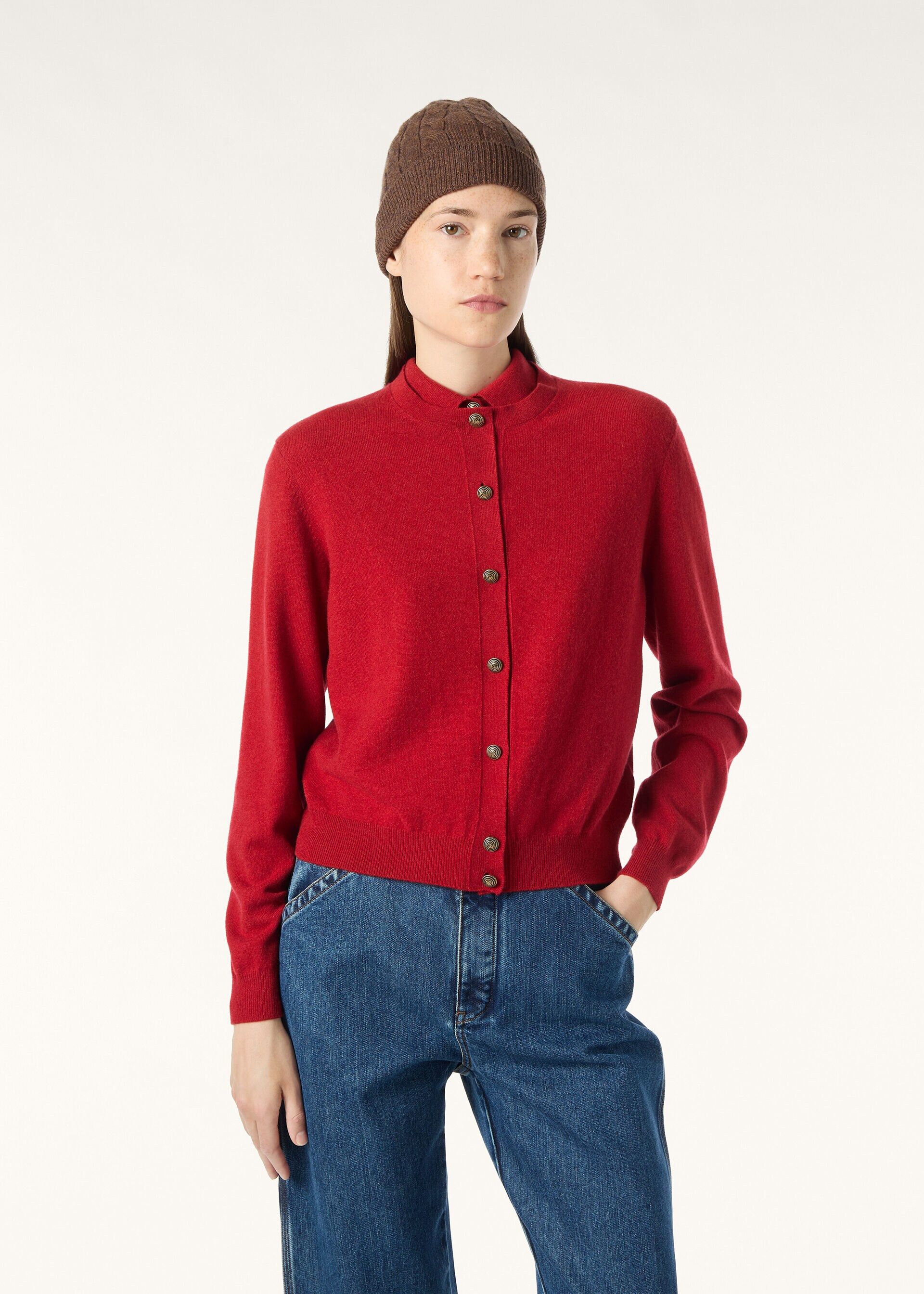 Loro Piana os11x0326 FAQ8645 Classic Cardigan in Fiery Aura Melange Size S / US 4 / IT 40 - 4 Thumbnail