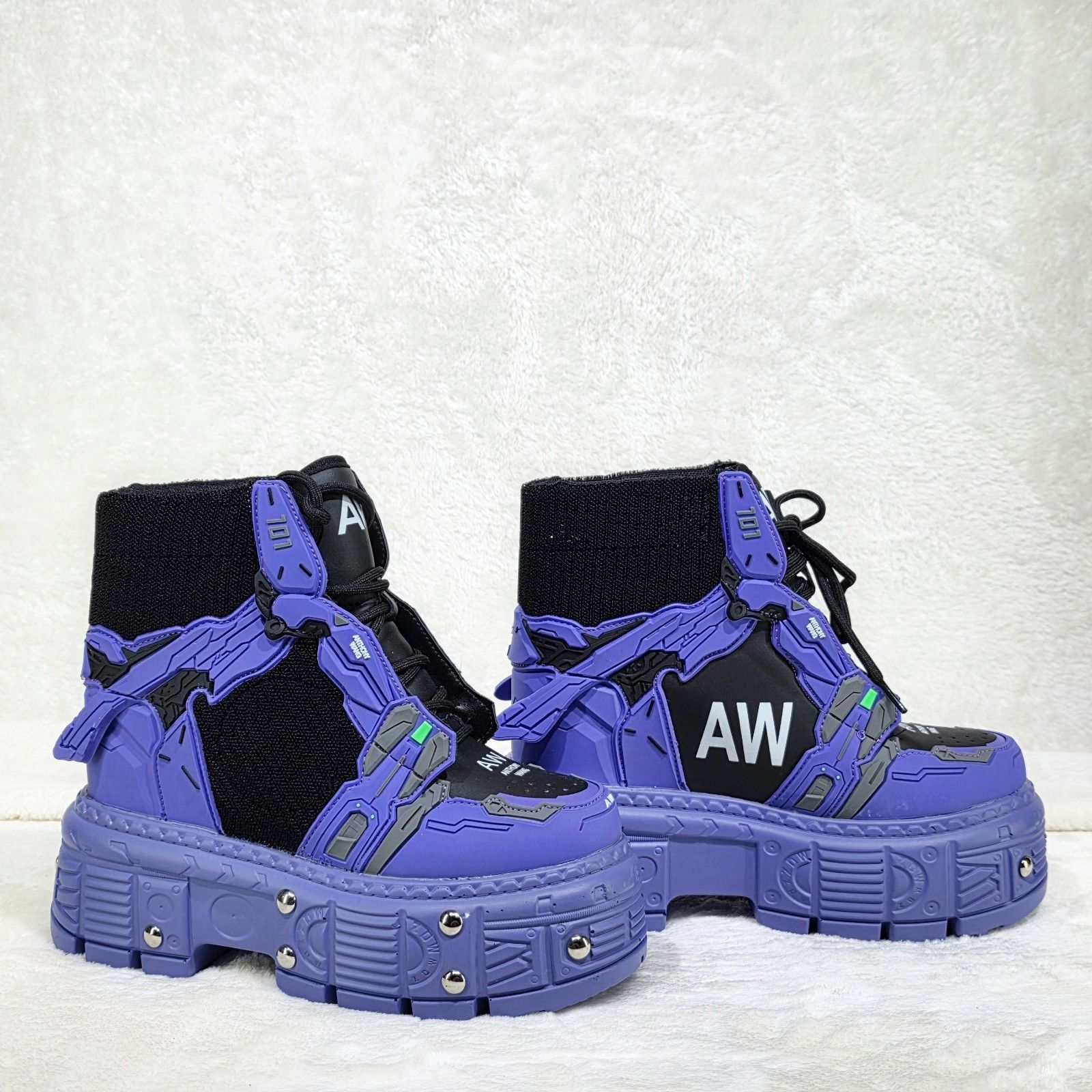 Other Wang M07 Goblin Purple Hidden Wedge Women's Combat Mech Mode Size US 10 / IT 40 - 5 Thumbnail