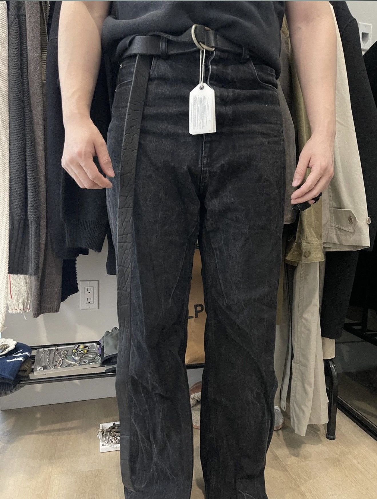 Guidi Guidi Long Bison Leather Belt. Size ONE SIZE - 2 Thumbnail