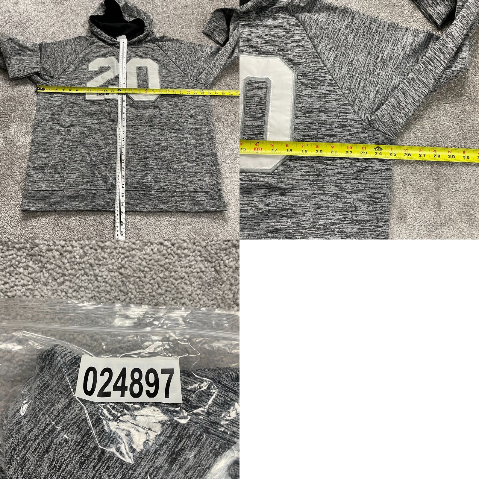 Vintage Class Of by Herff Jones Mens XL Gray Graphic Pullover Hoodie Sweatshirt Casual Size US XL / EU 56 / 4 - 8 Thumbnail